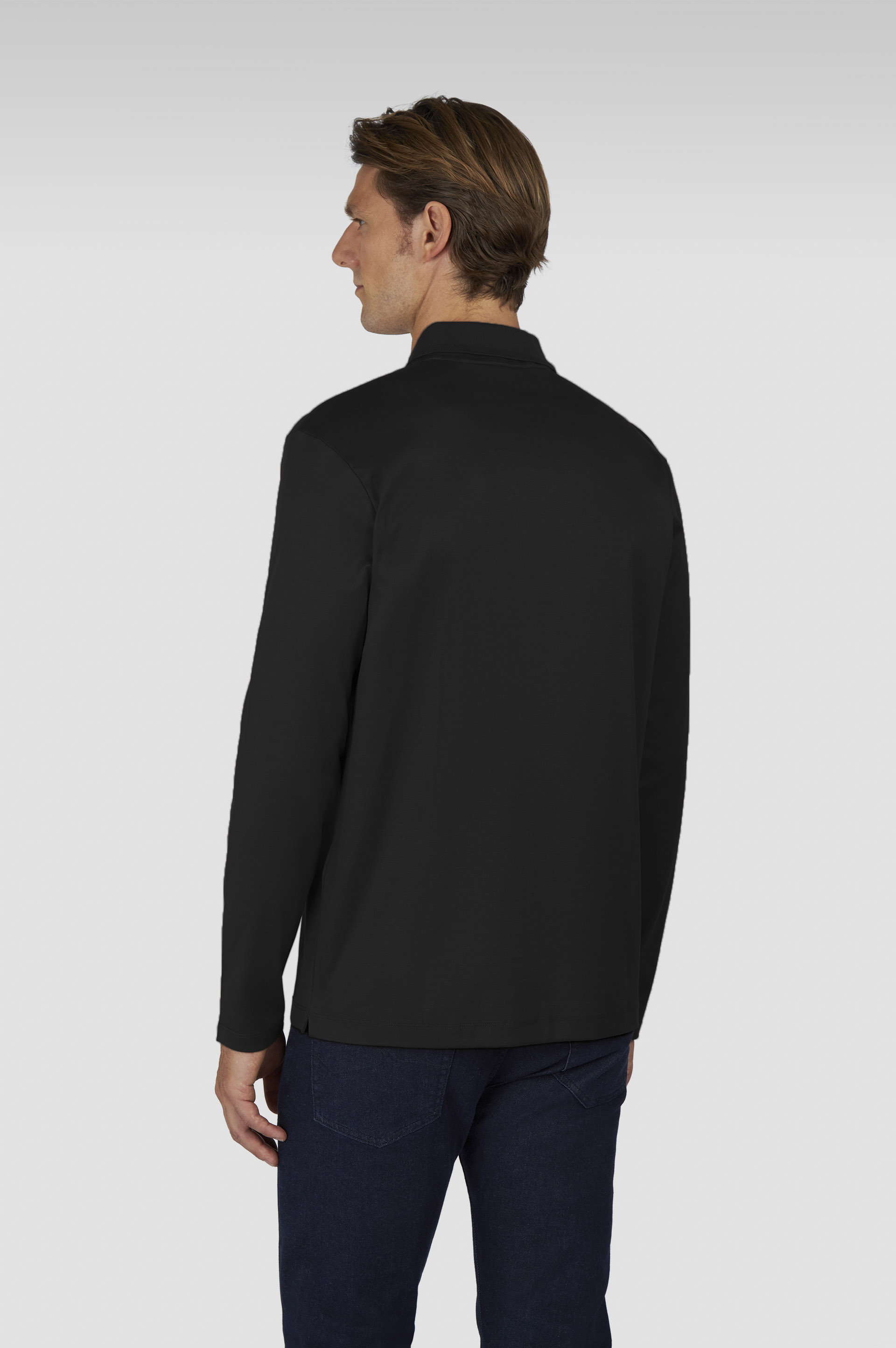 Polo con cremallera de algodón Aqua Touch image number 3