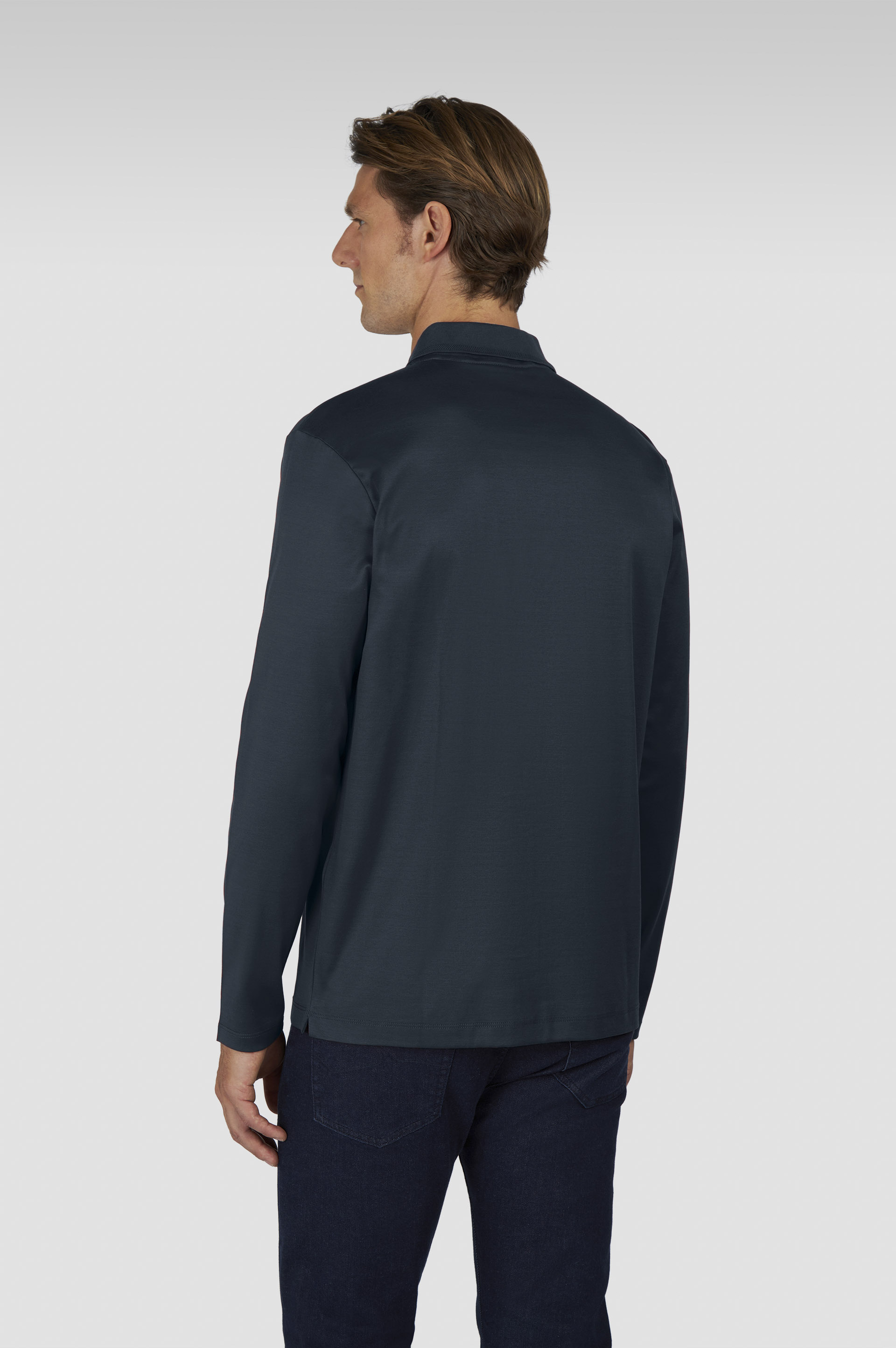 Aqua Touch cotton zip-up Polo Shirt image number 3