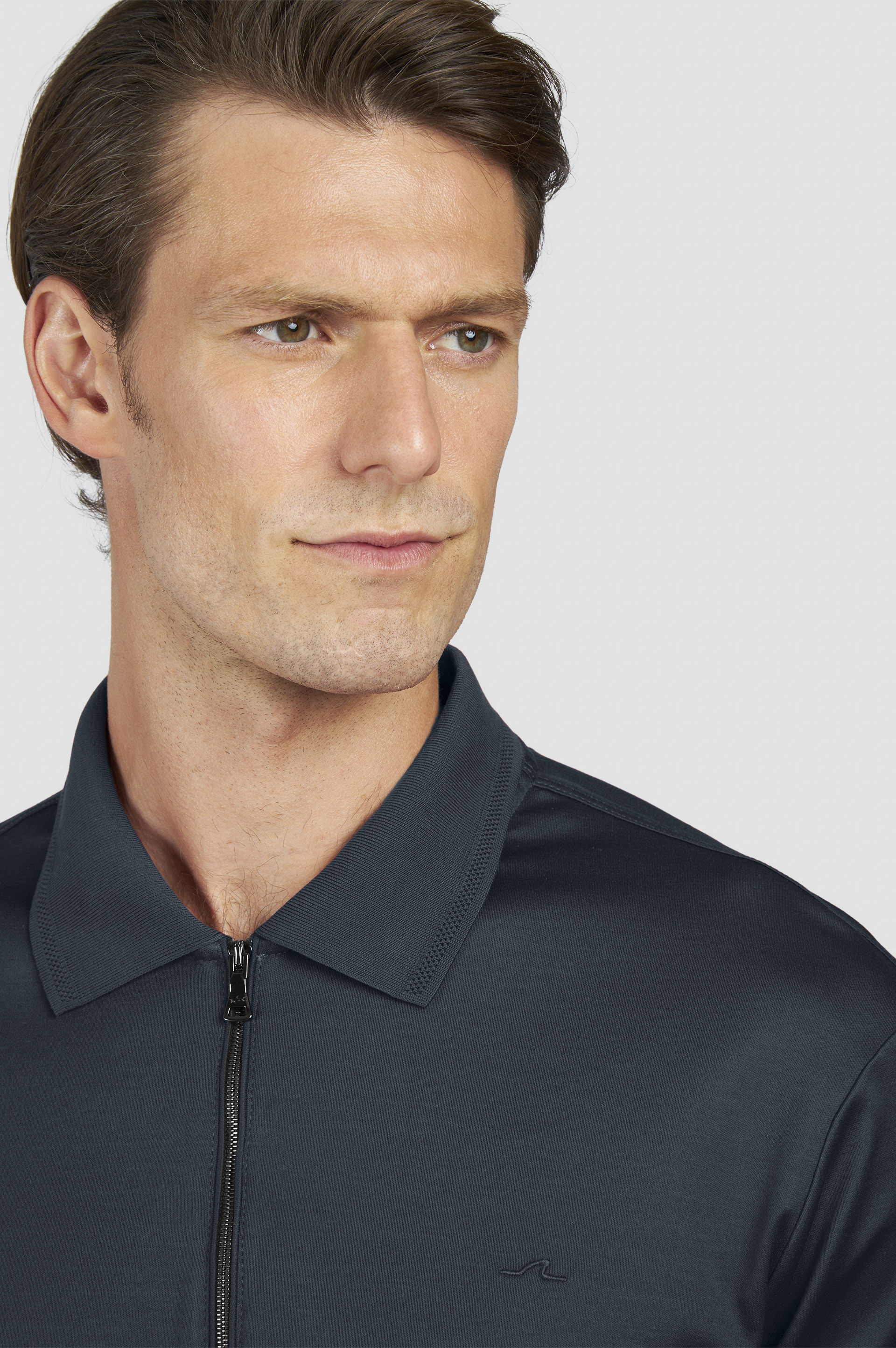 Aqua Touch cotton zip-up Polo Shirt image number 4