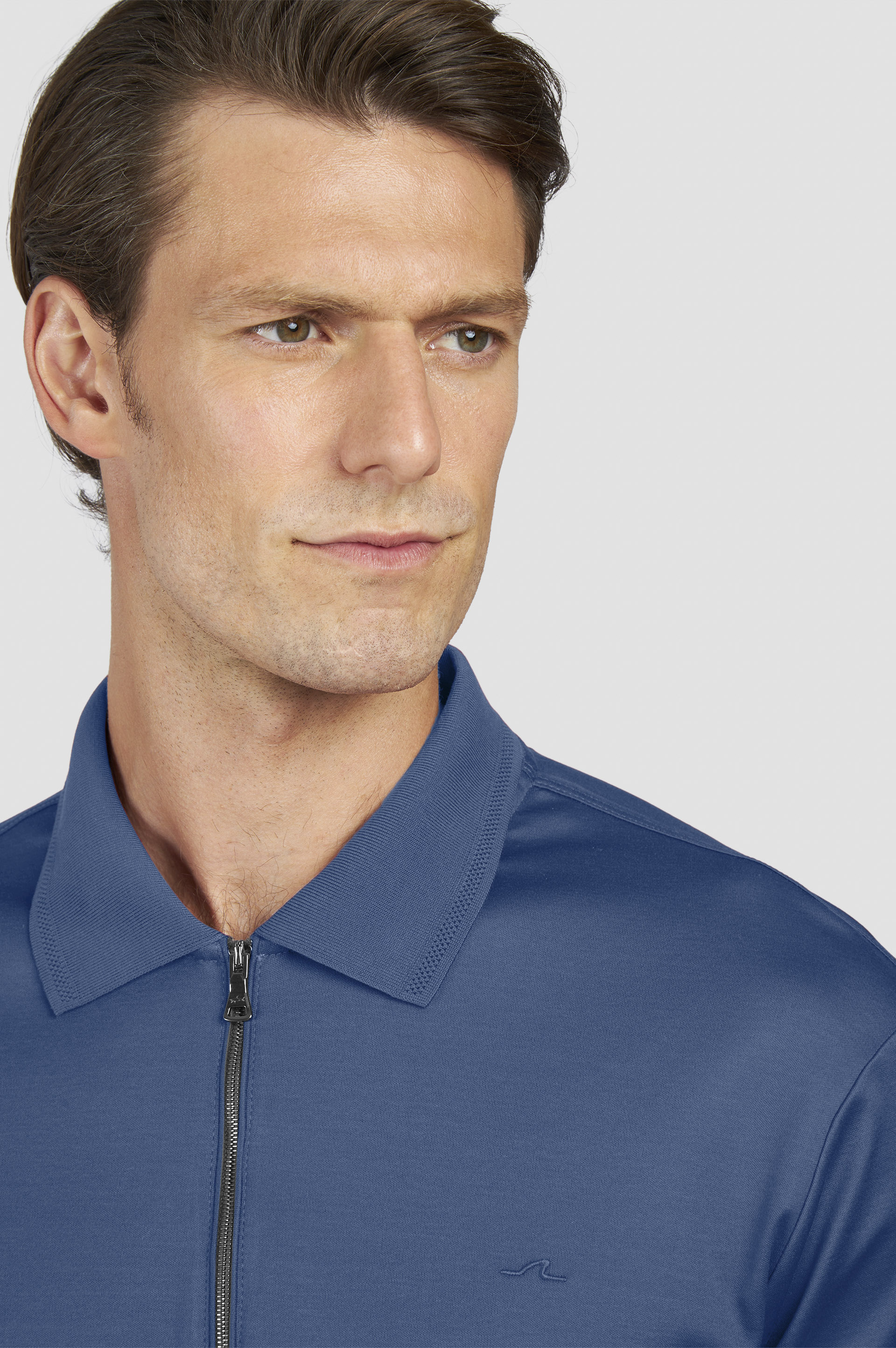 Polo con zip in cotone Aqua Touch image number 4