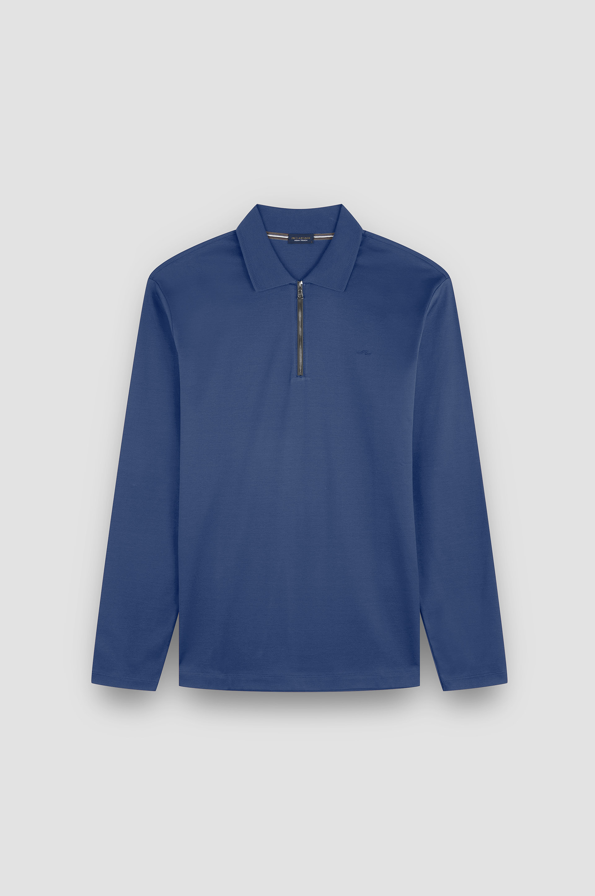 Polo con zip in cotone Aqua Touch image number 1