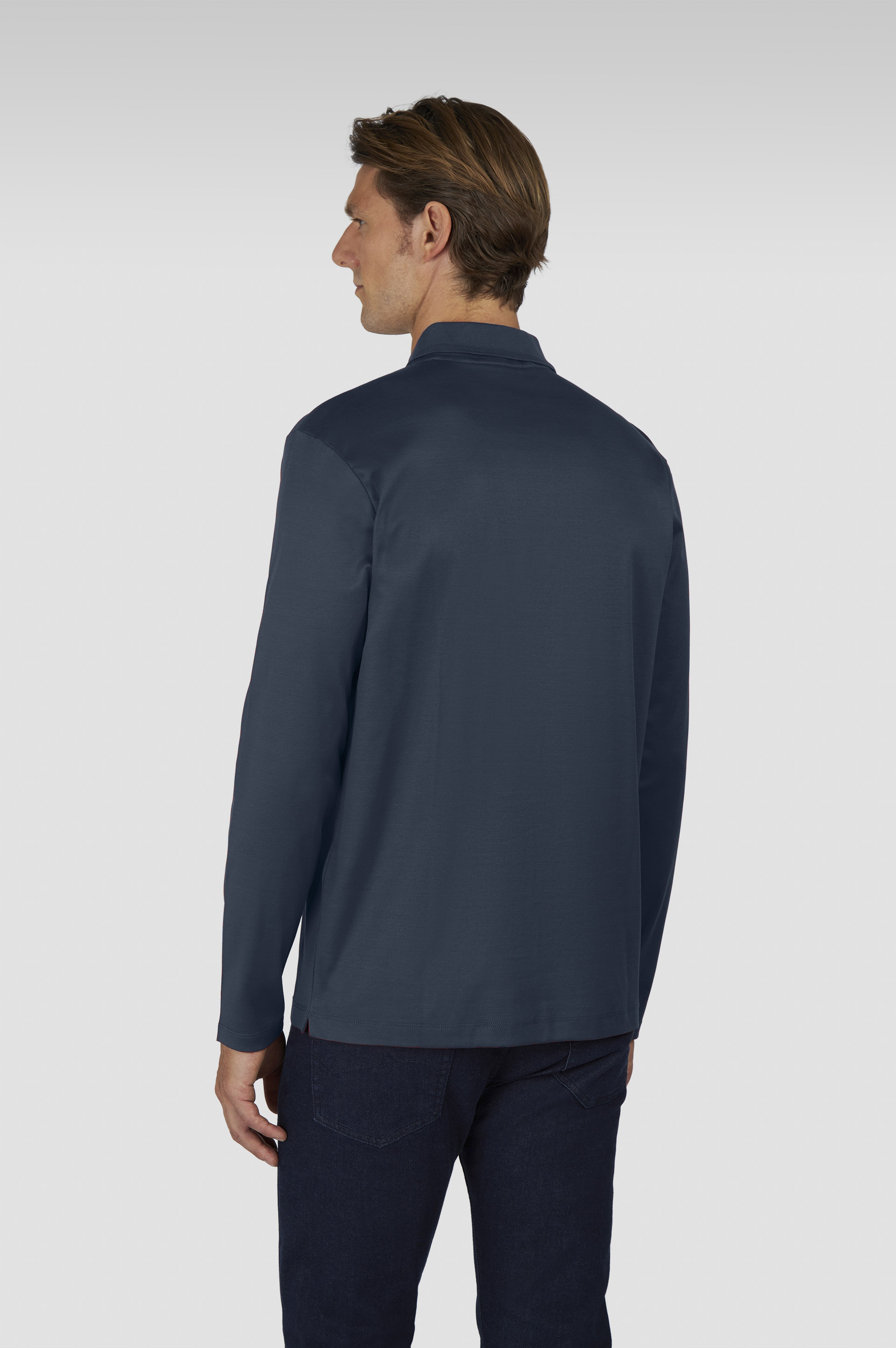 Polo con cremallera de algodón Aqua Touch image number 3