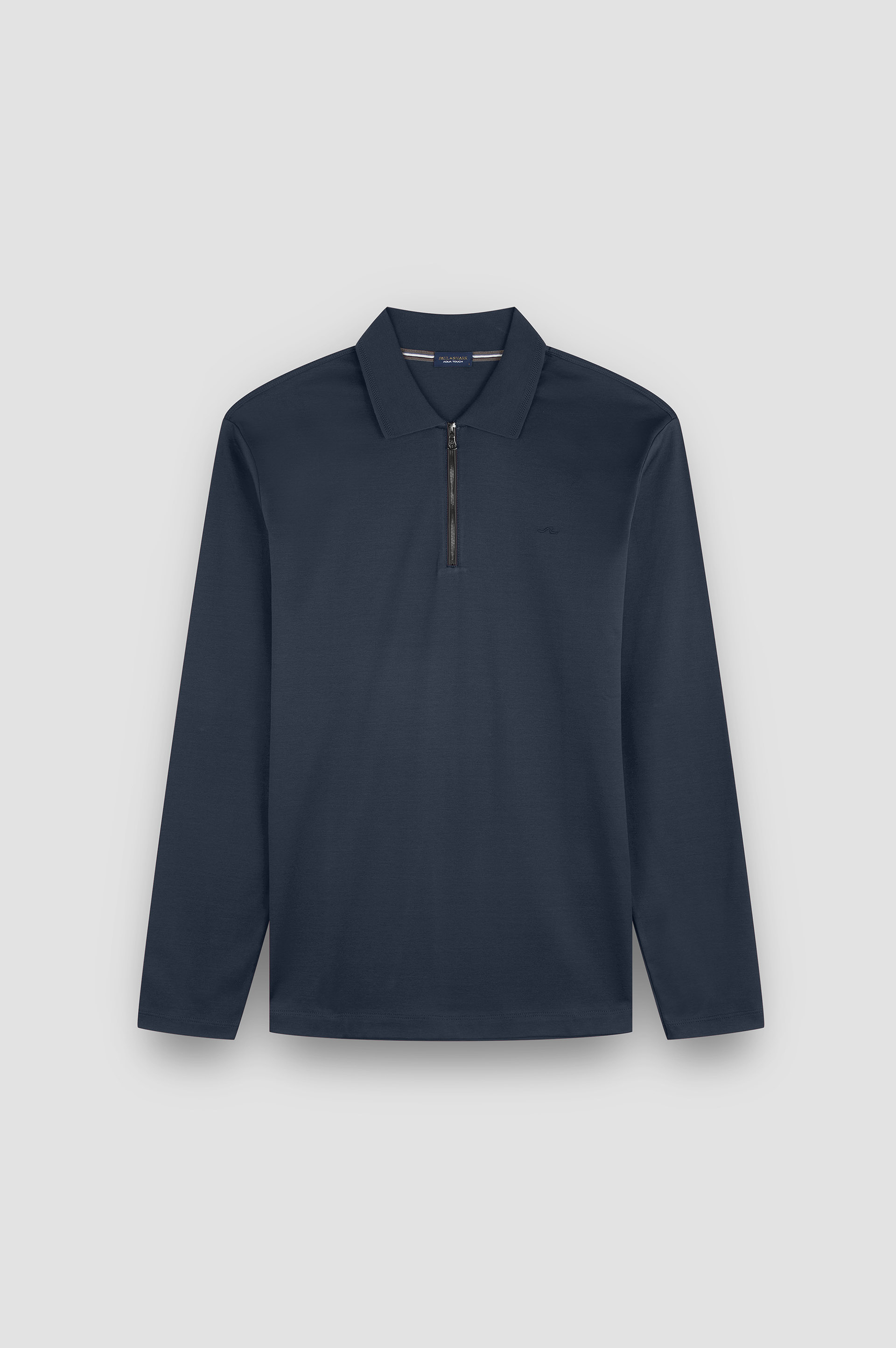 Polo con cremallera de algodón Aqua Touch image number 1
