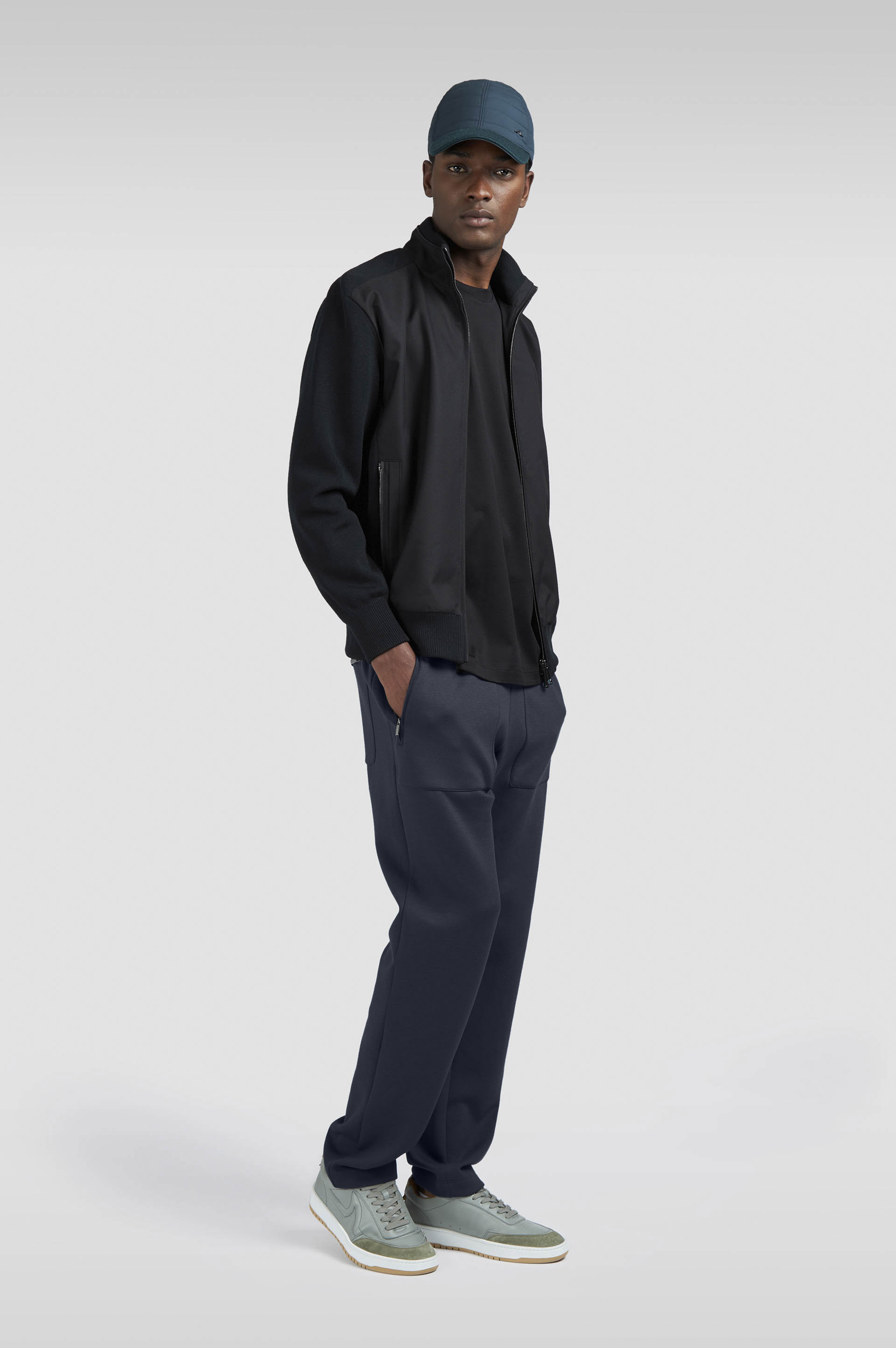 Supima® cotton trackpants with Shark Fin embroidery image number 2 Supima® cotton trackpants with Shark Fin embroidery image number 2