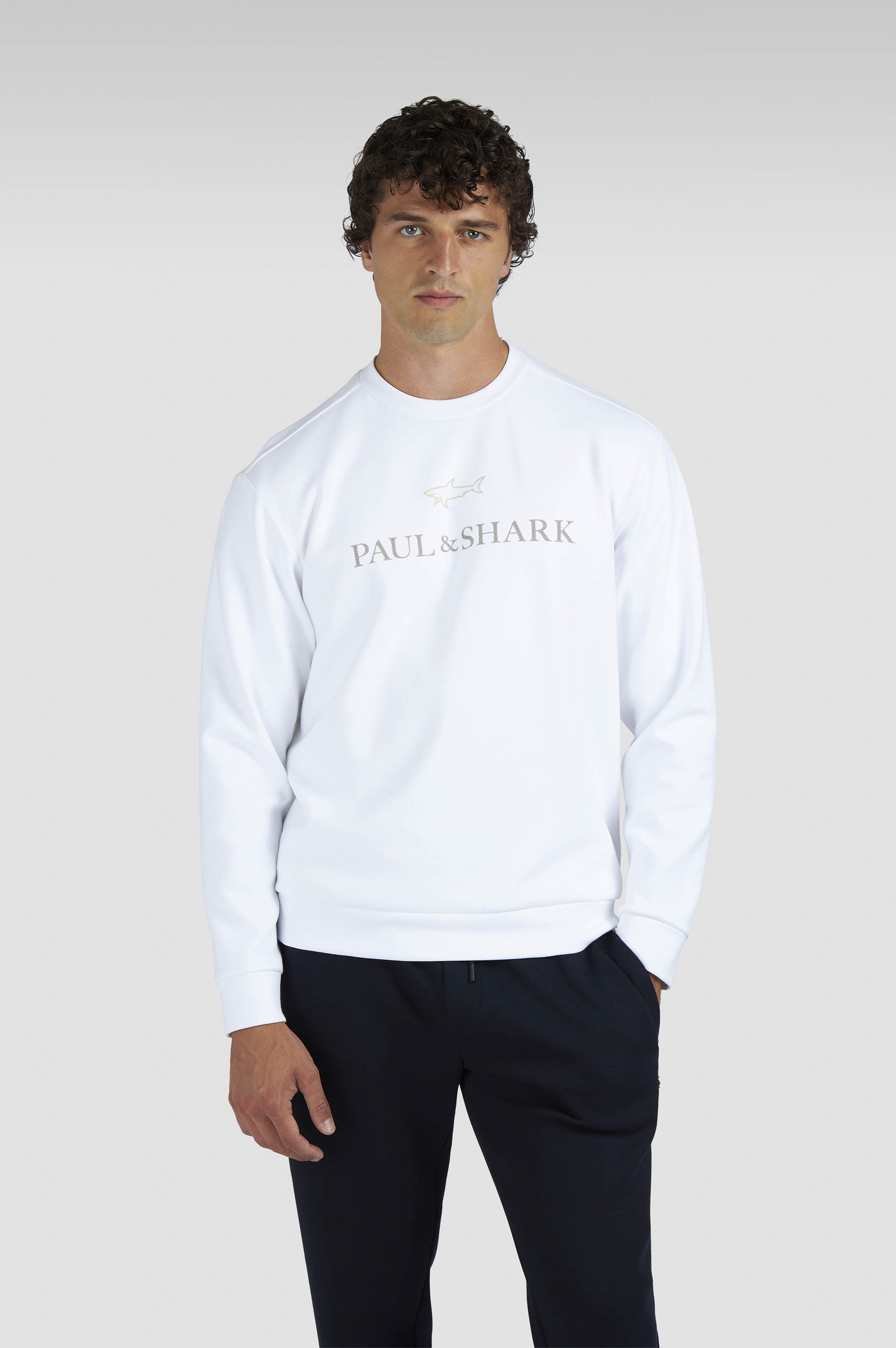 X-Soft cotton sweatshirt with logo print image number 0 X-Soft cotton sweatshirt with logo print image number 0