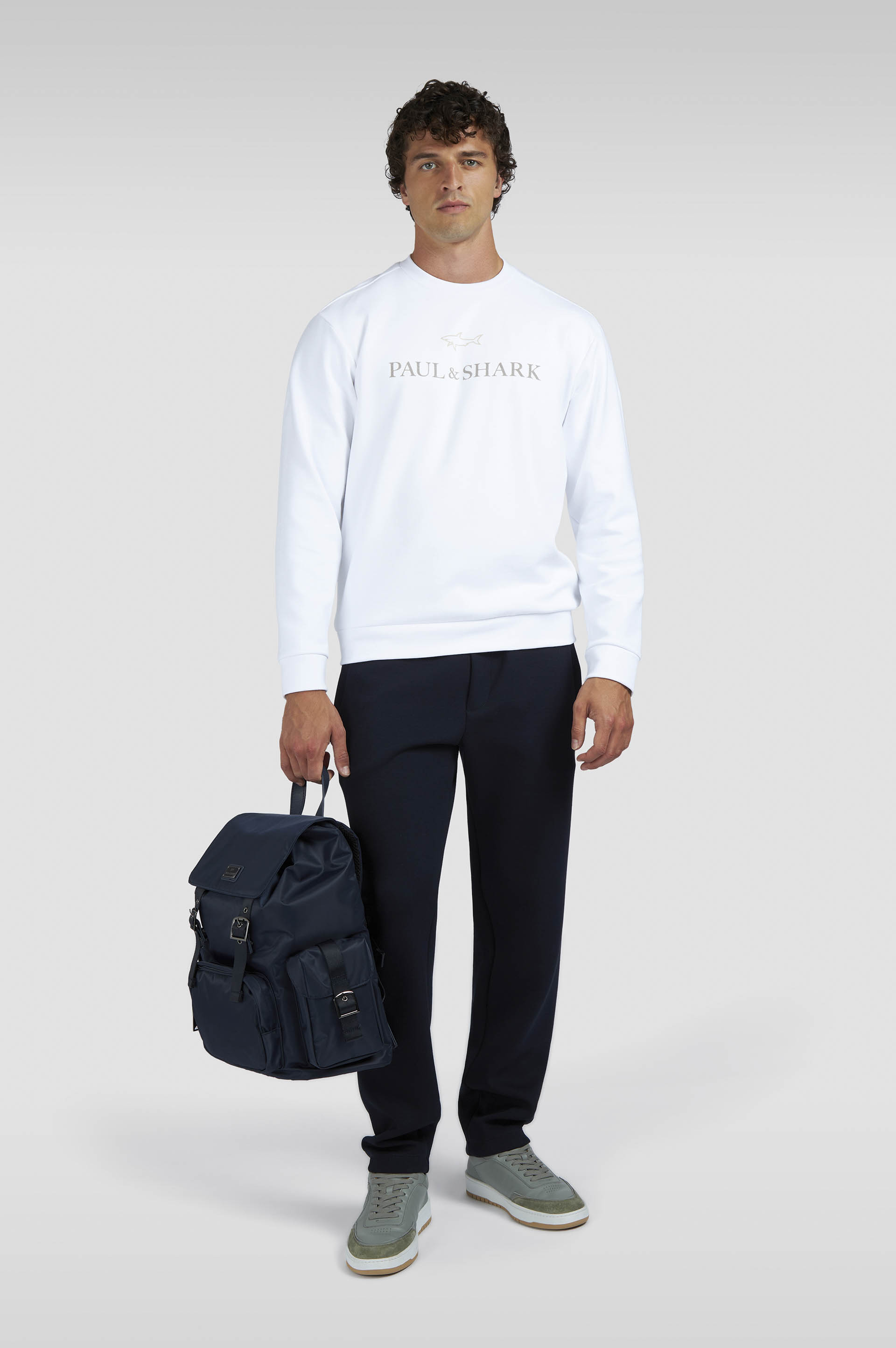 X-Soft cotton sweatshirt with logo print image number 2 X-Soft cotton sweatshirt with logo print image number 2