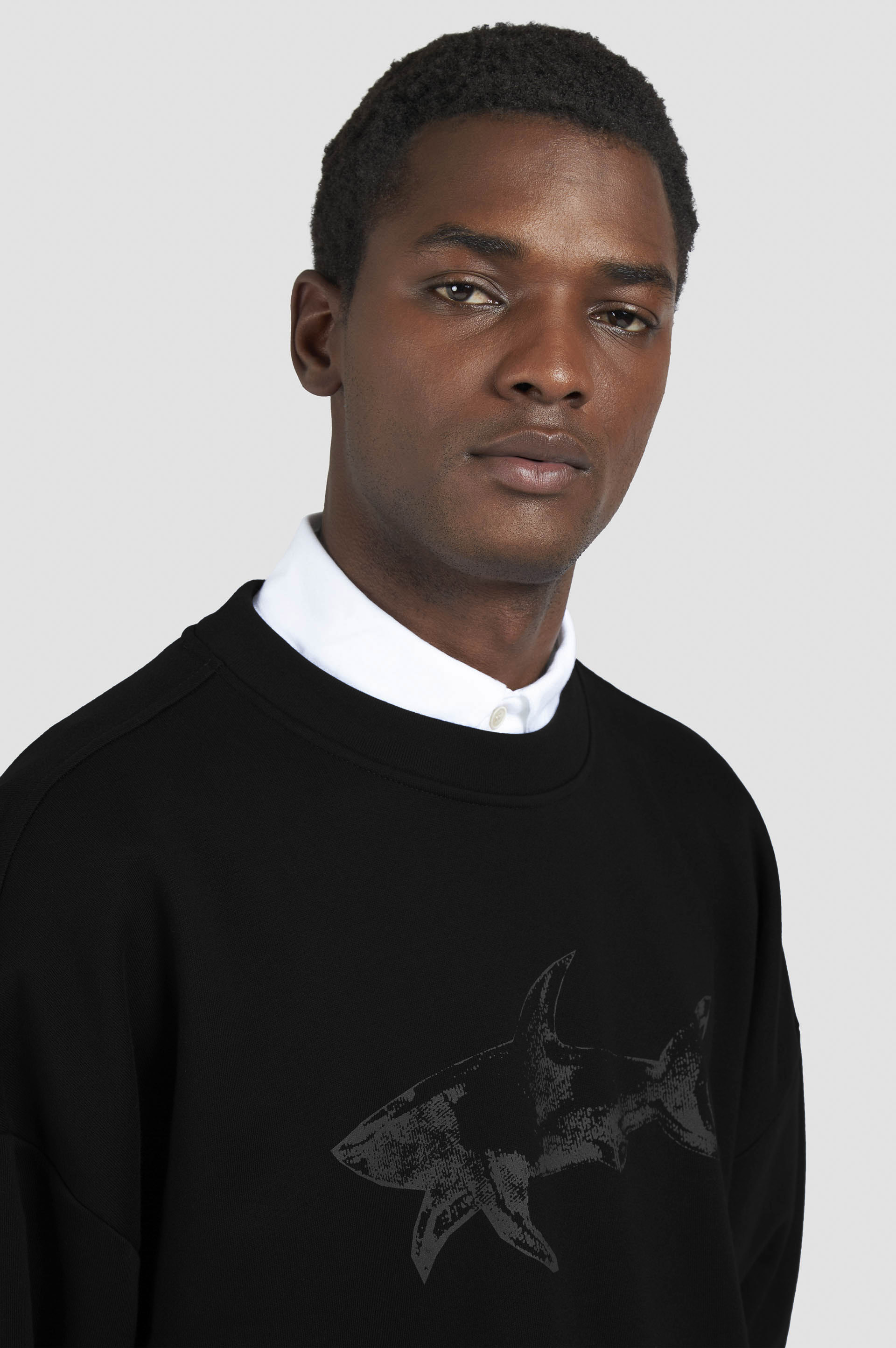 Sweatshirt en Cotton Fleece avec imprimé Shark image number 4