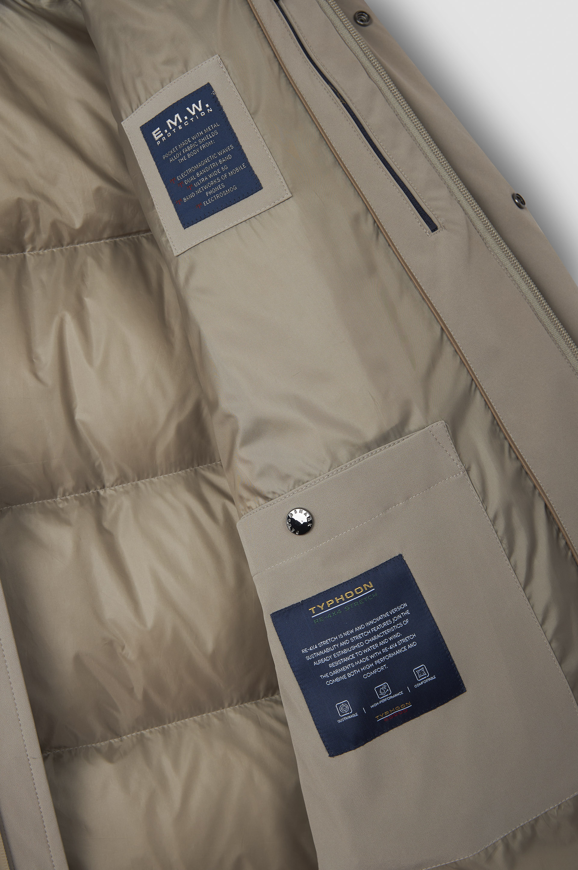 Typhoon® Re-4X4 Stretch long quilted jacket image number 7