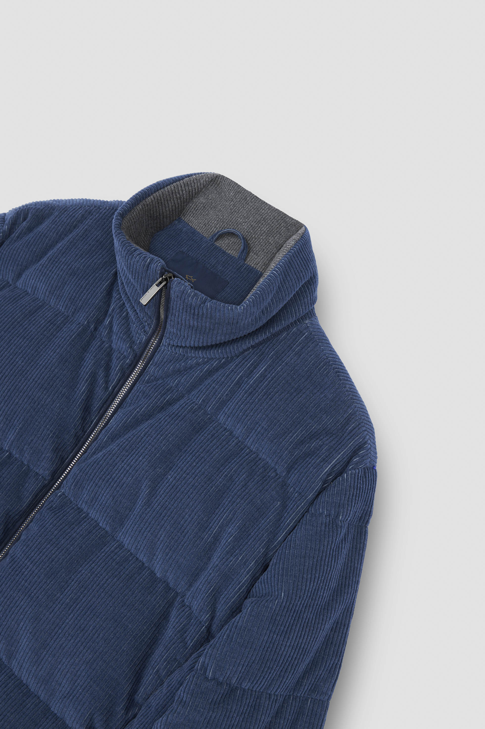 Ultralight down jacket in cashmere and cotton velvet image number 6 Ultralight down jacket in cashmere and cotton velvet image number 6