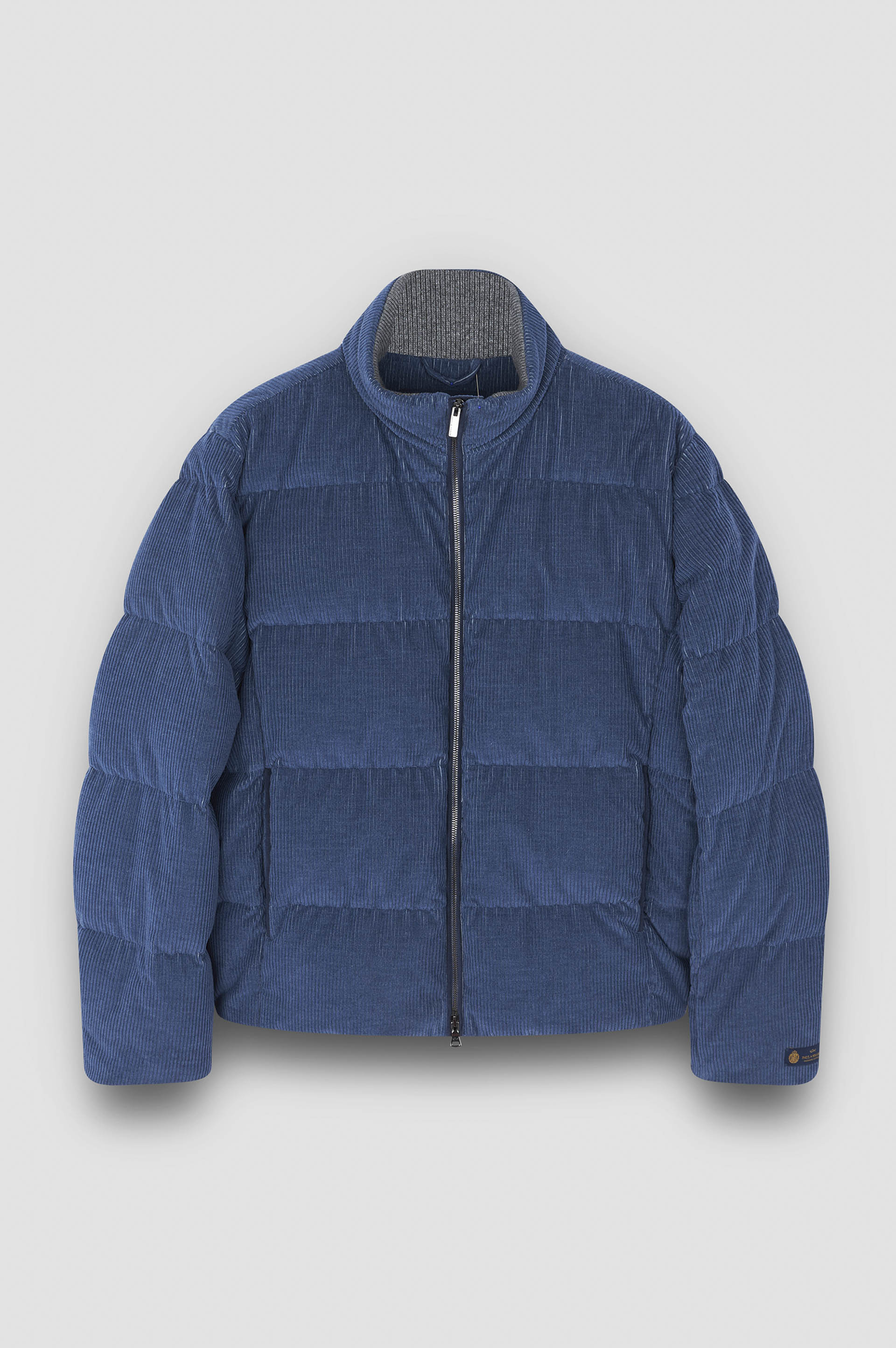 Ultralight down jacket in cashmere and cotton velvet image number 1 Ultralight down jacket in cashmere and cotton velvet image number 1
