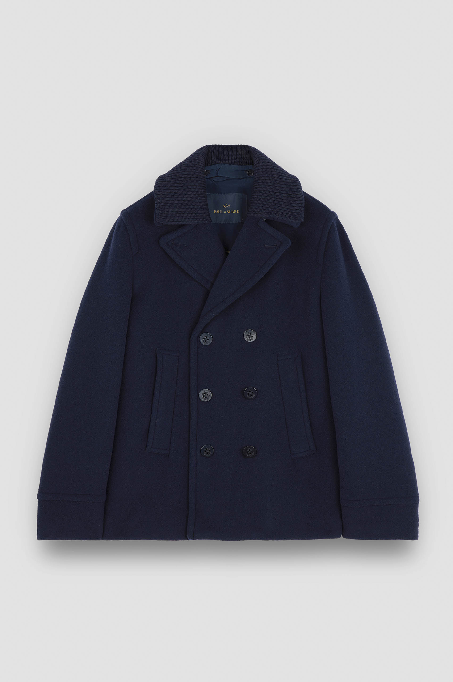 True Peacoat in wool and cashmere image number 1 True Peacoat in wool and cashmere image number 1
