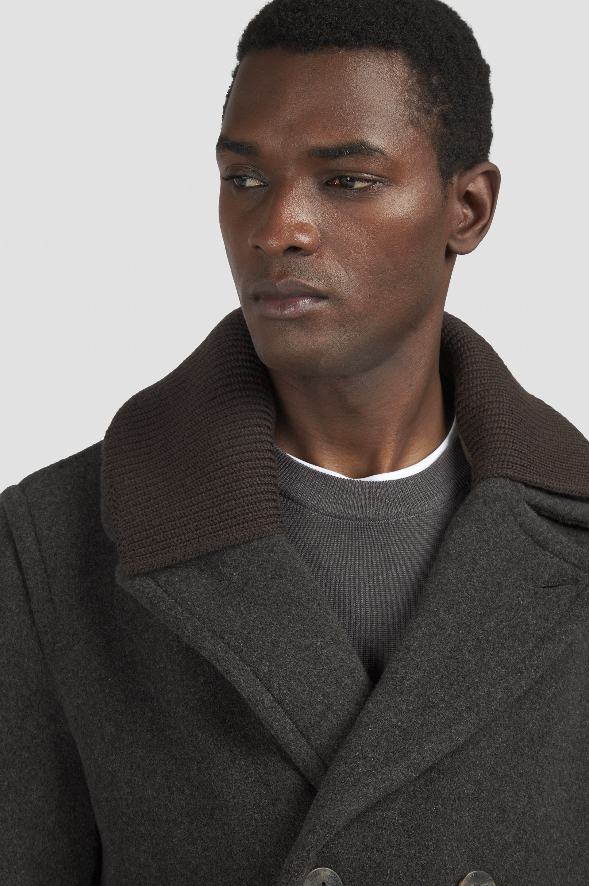 True Peacoat en laine et cachemire image number 4