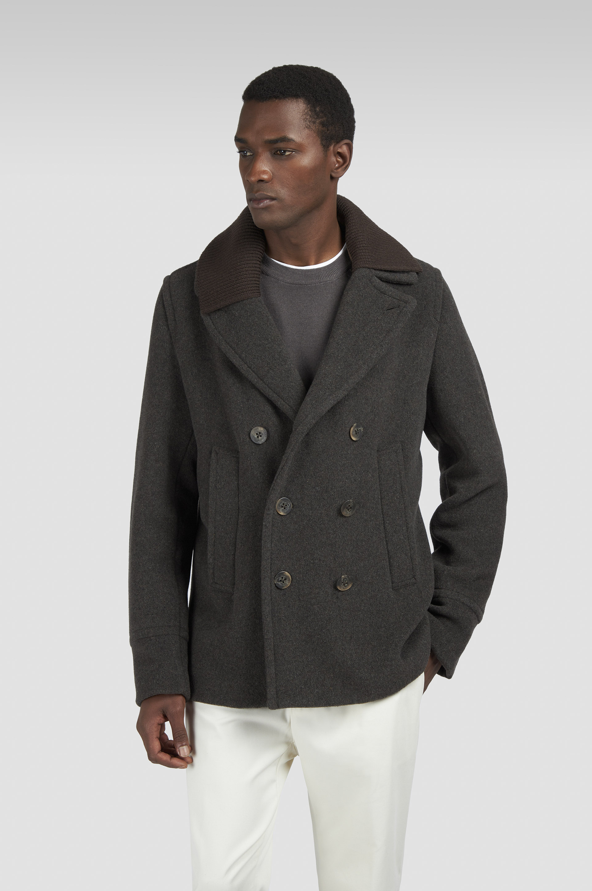 True Peacoat en laine et cachemire image number 0