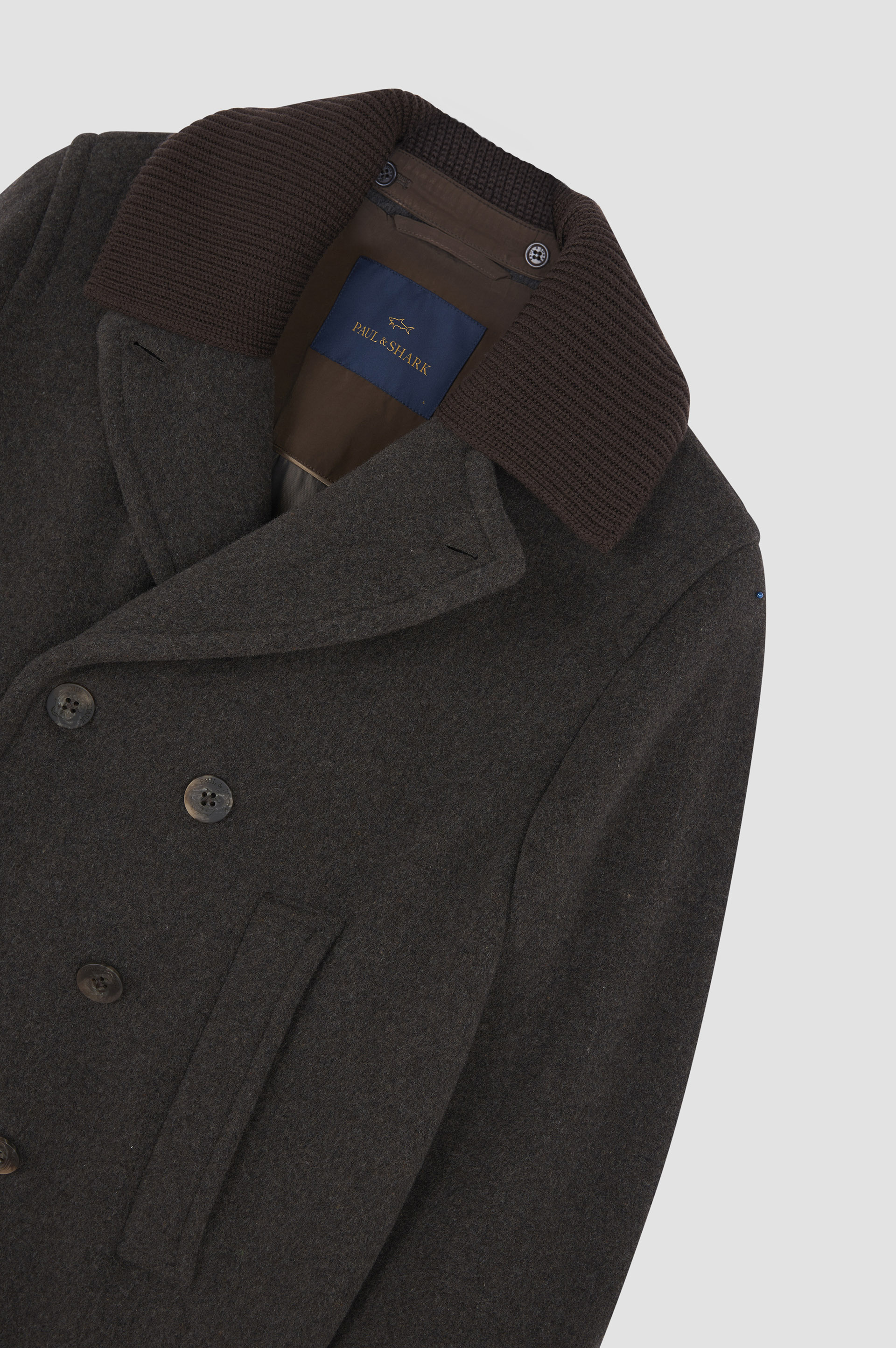 True Peacoat en laine et cachemire image number 5