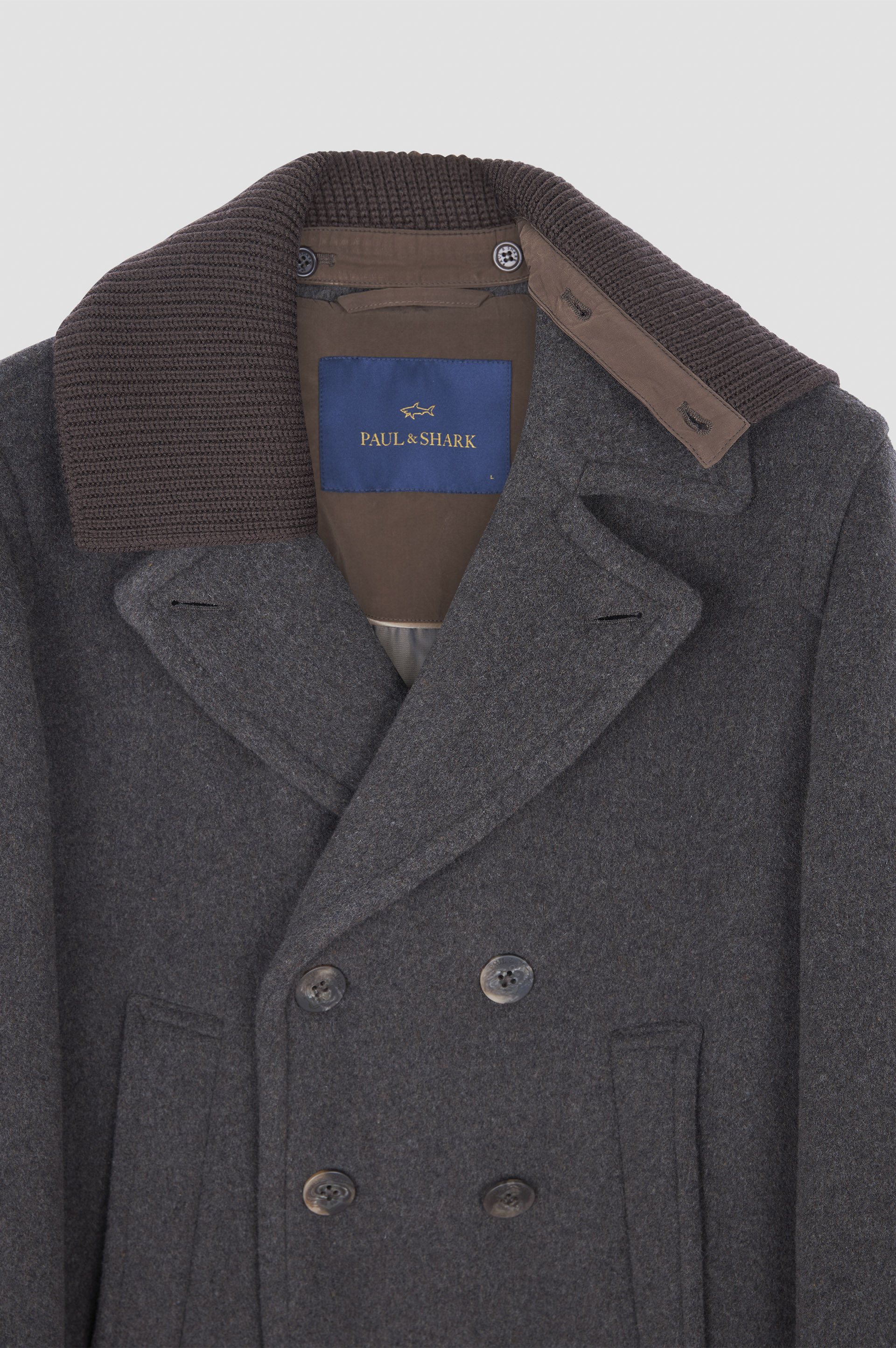 True Peacoat en laine et cachemire image number 8