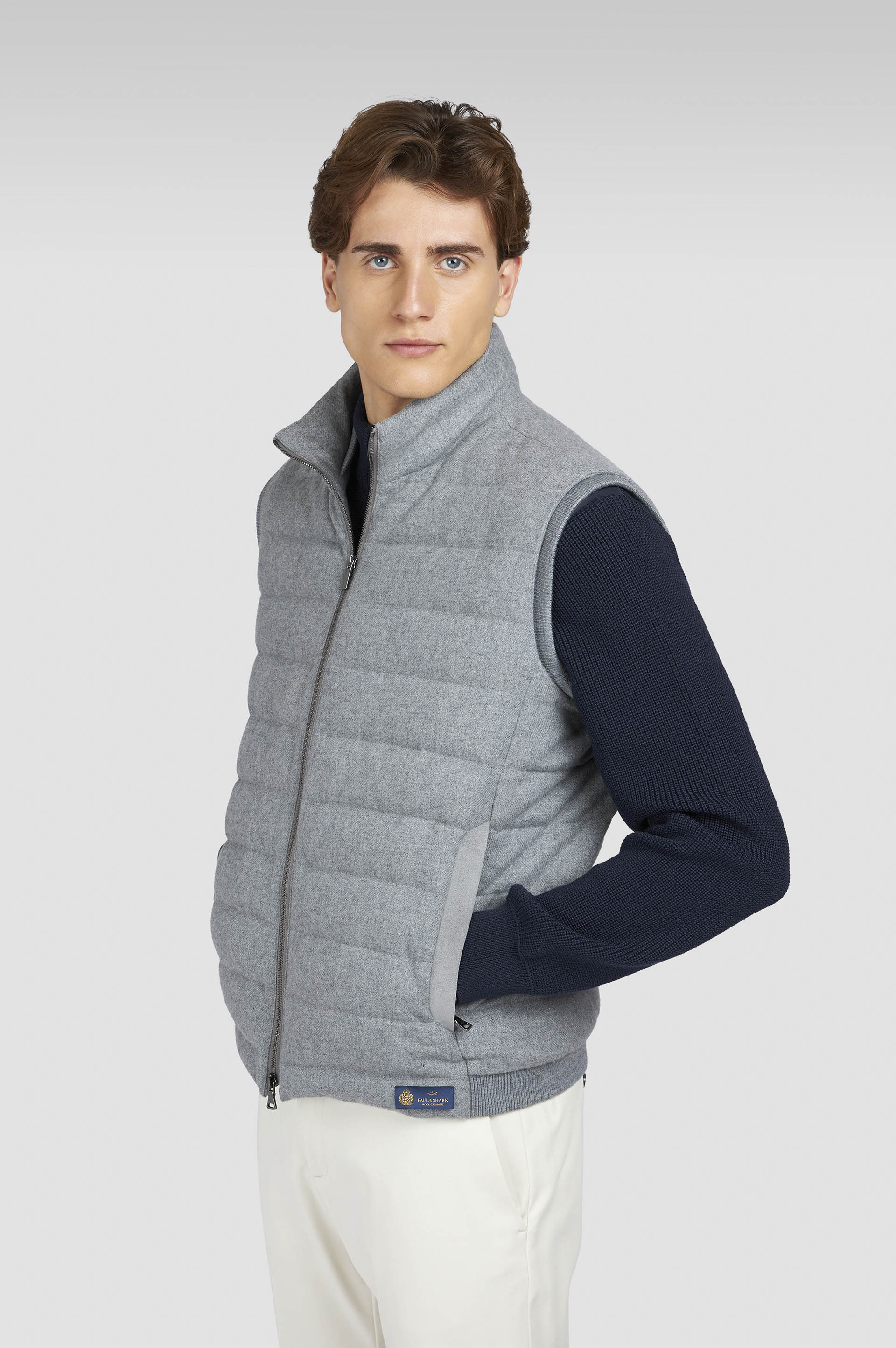 Padded gilet in wool and cashmere image number 0 Padded gilet in wool and cashmere image number 0