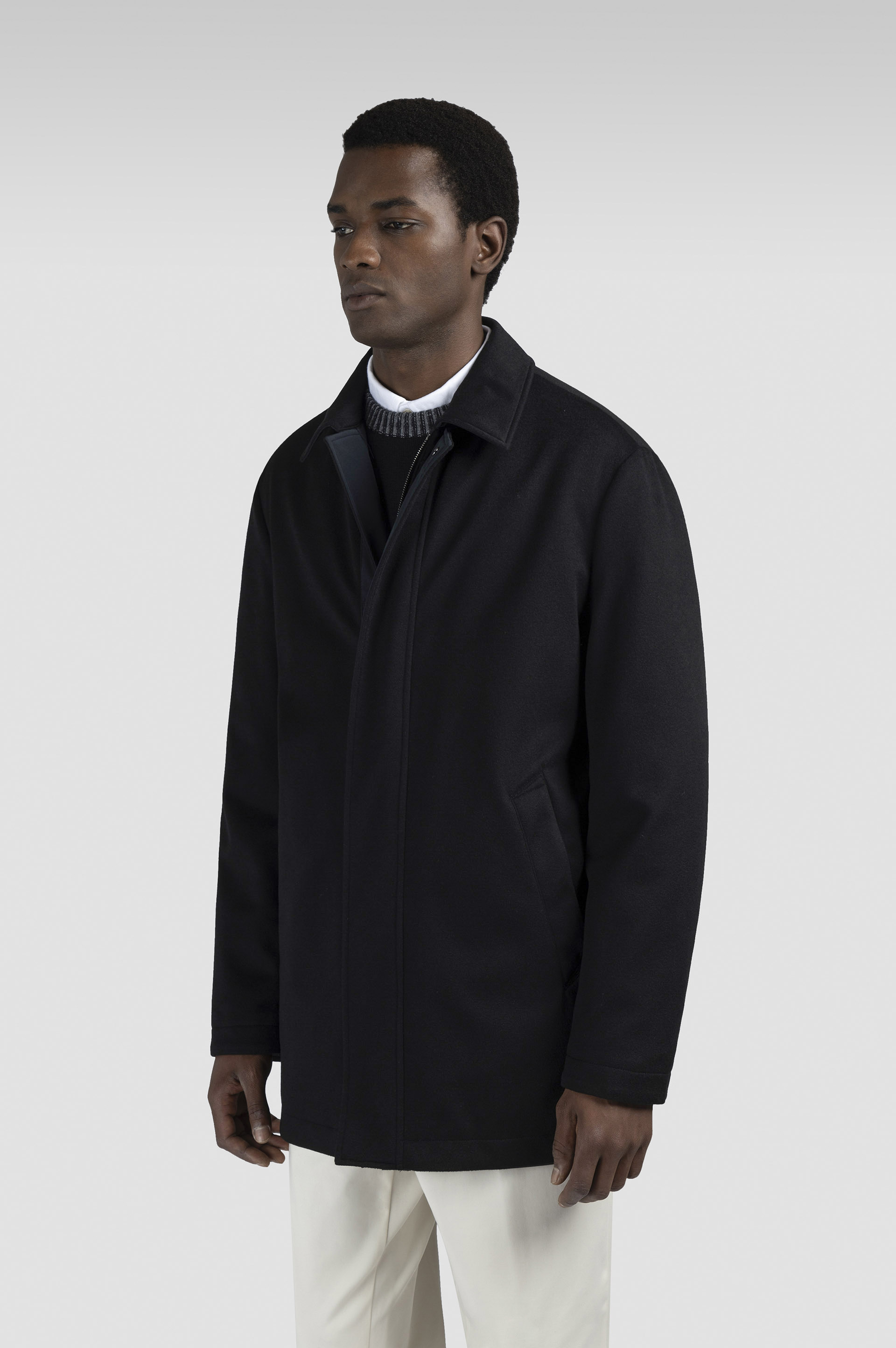 Reversible carcoat in cashmere and Typhoon® image number 0 Reversible carcoat in cashmere and Typhoon® image number 0