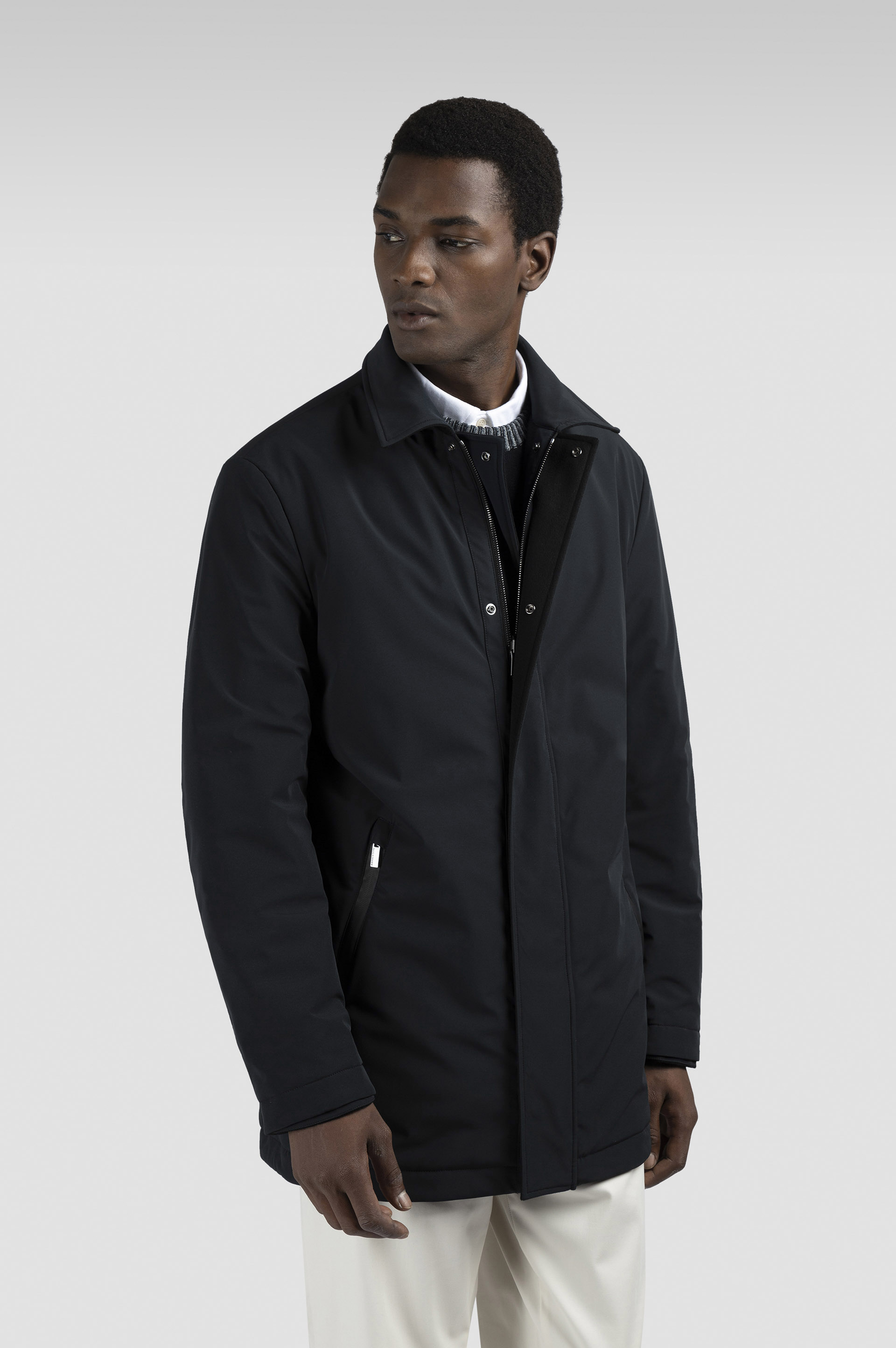 Reversible carcoat in cashmere and Typhoon® image number 10 Reversible carcoat in cashmere and Typhoon® image number 10