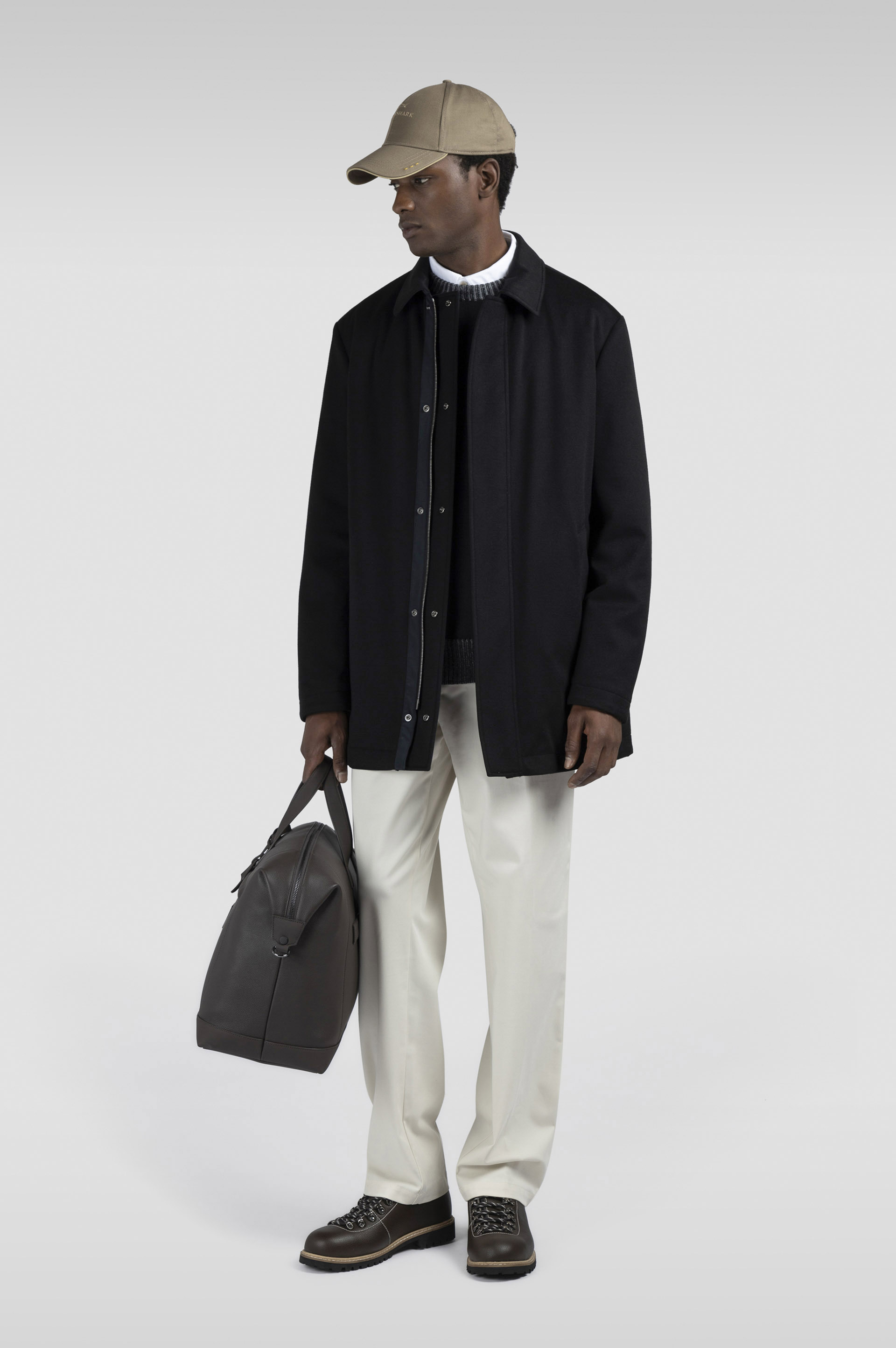 Reversible carcoat in cashmere and Typhoon® image number 2 Reversible carcoat in cashmere and Typhoon® image number 2