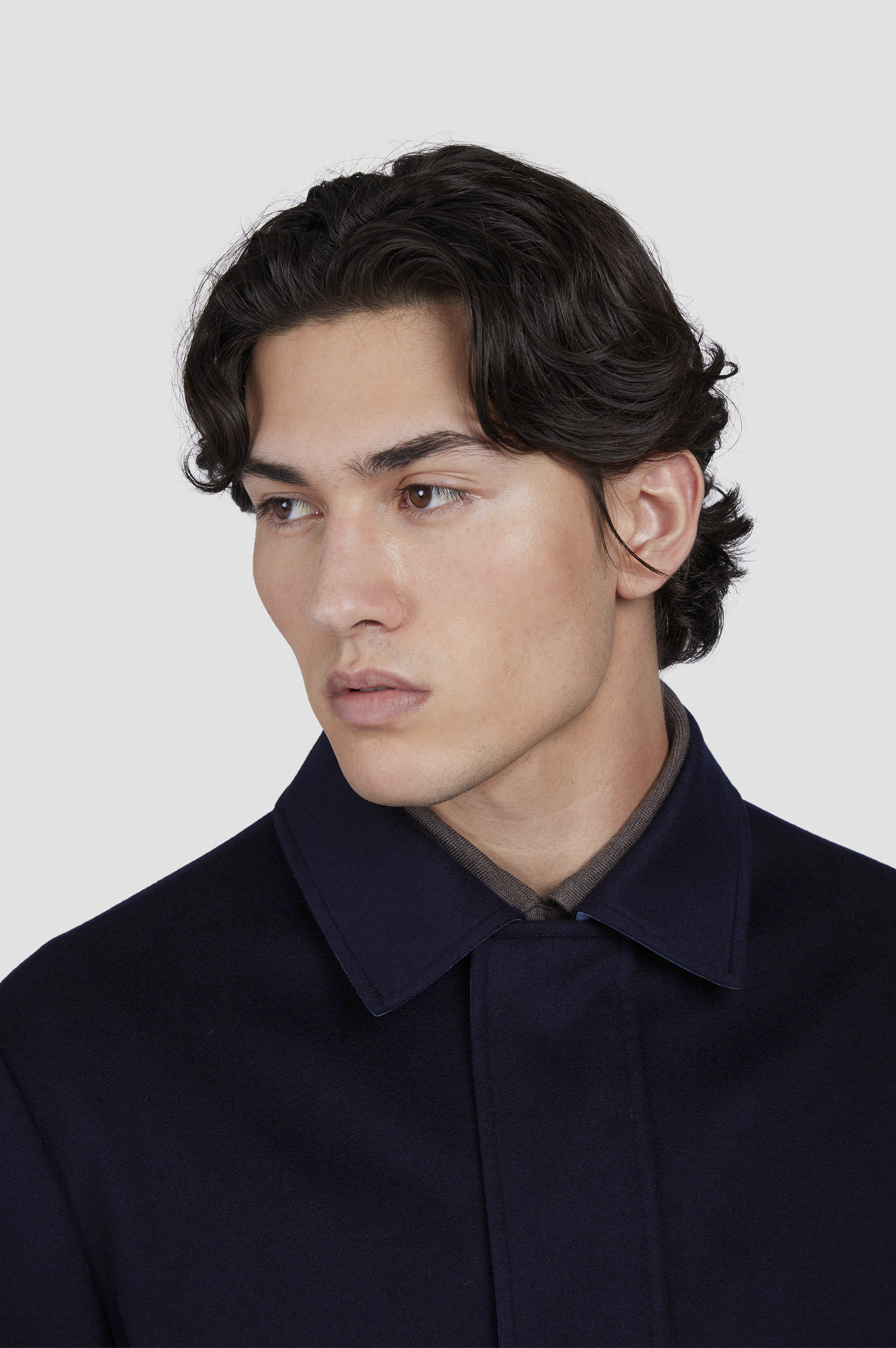 Reversible carcoat in cashmere and Typhoon® image number 5 Reversible carcoat in cashmere and Typhoon® image number 5