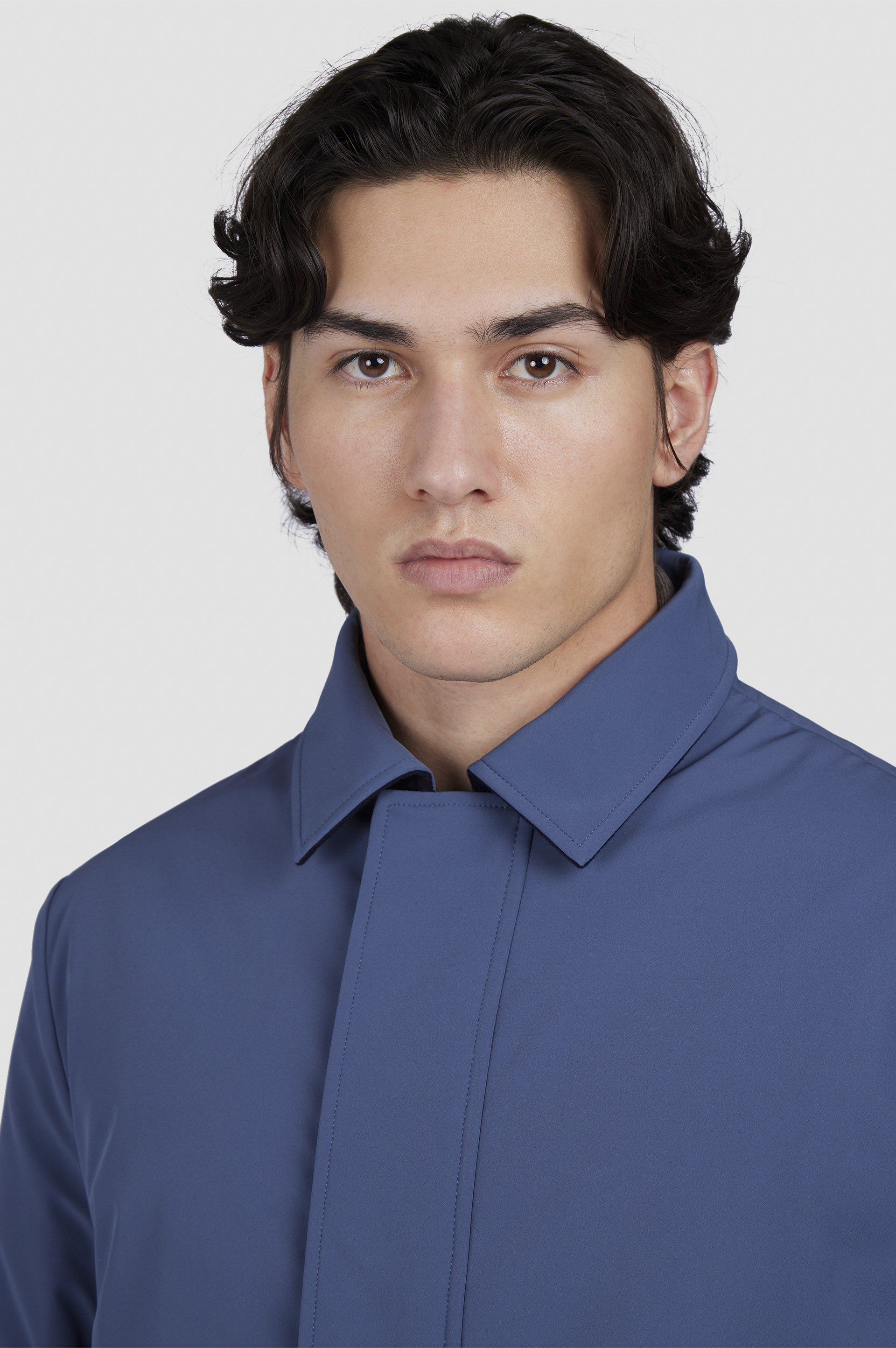 Reversible carcoat in cashmere and Typhoon® image number 12 Reversible carcoat in cashmere and Typhoon® image number 12