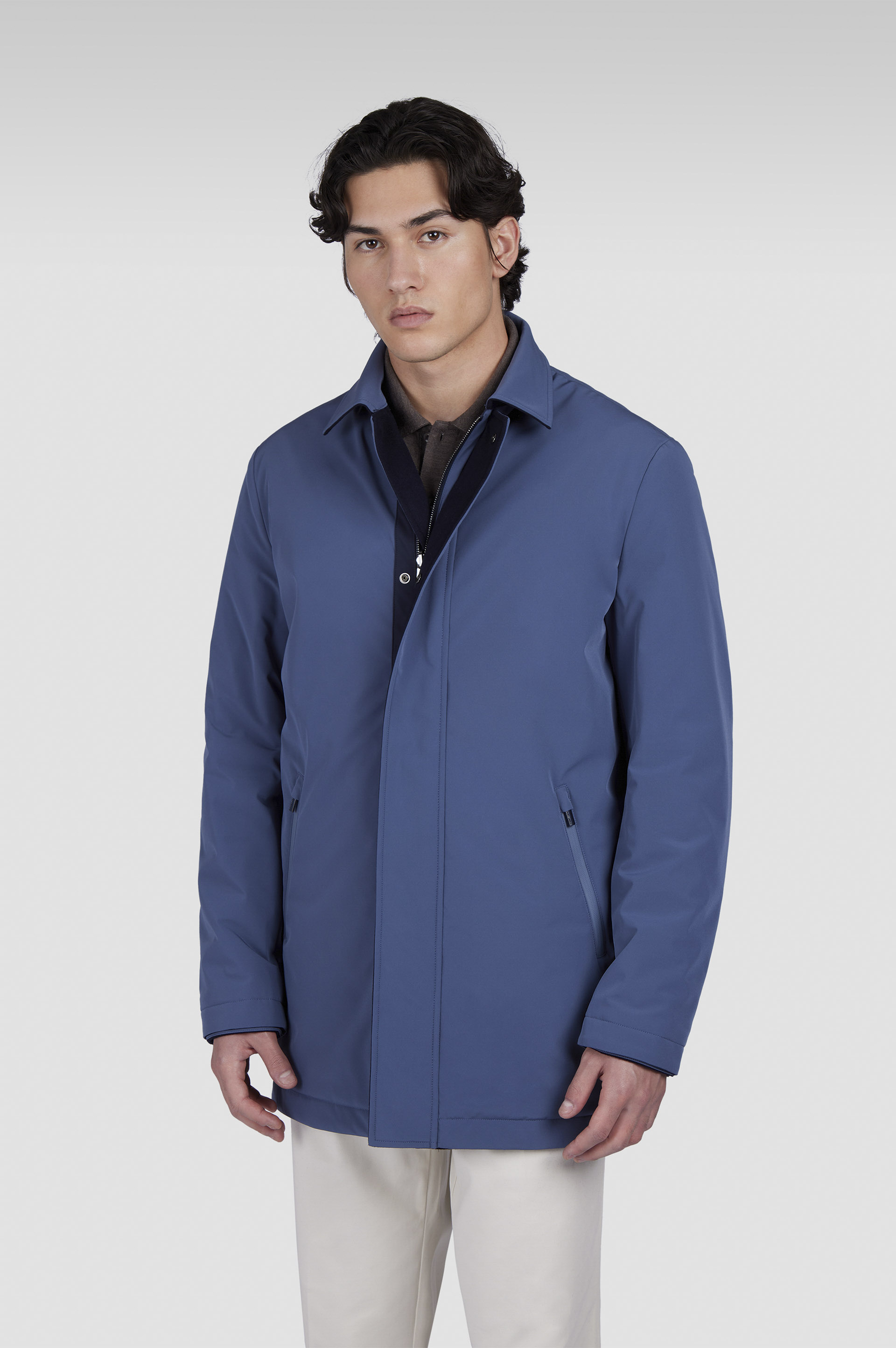Reversible carcoat in cashmere and Typhoon® image number 11 Reversible carcoat in cashmere and Typhoon® image number 11