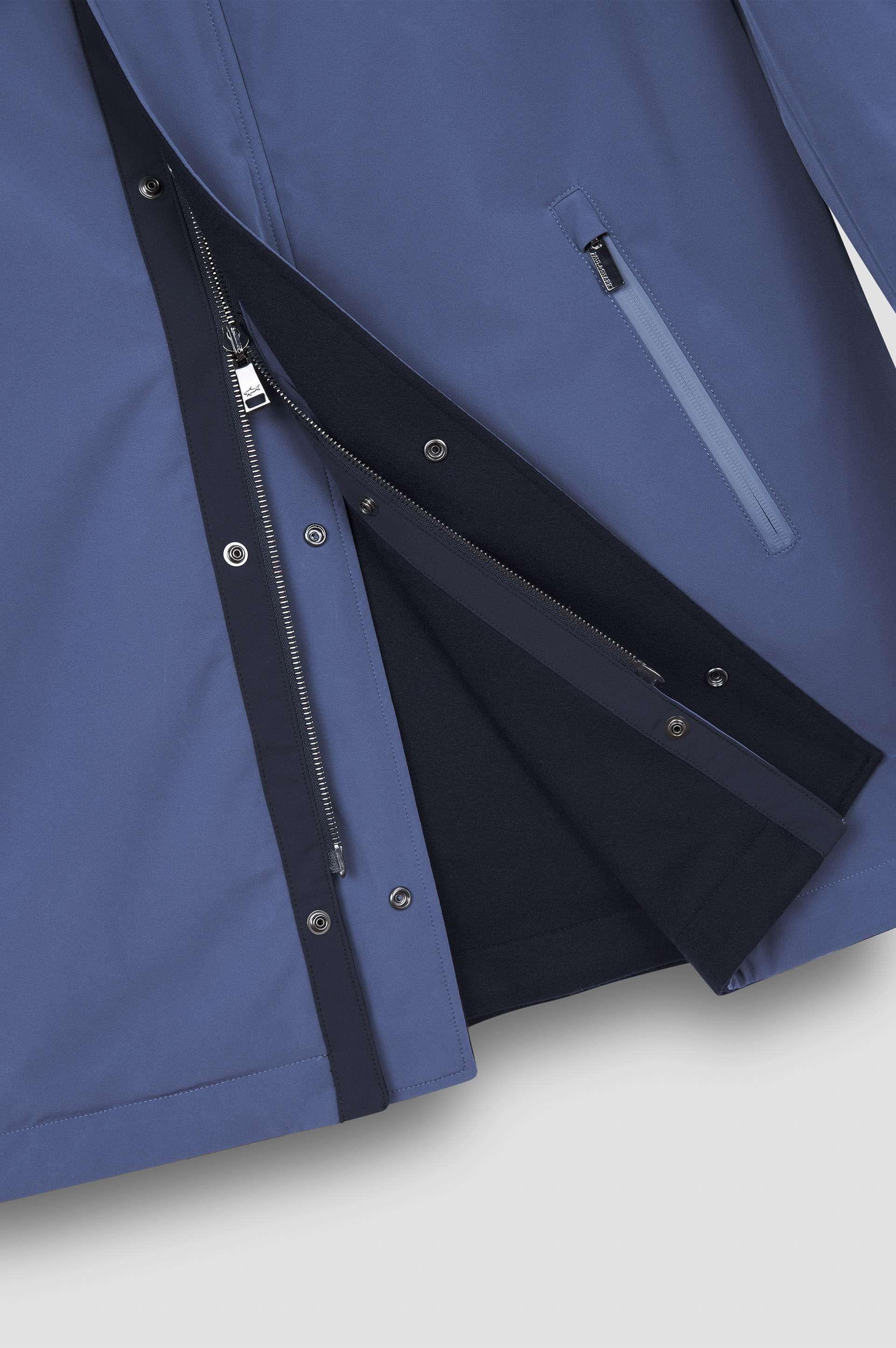 Reversible carcoat in cashmere and Typhoon® image number 7 Reversible carcoat in cashmere and Typhoon® image number 7