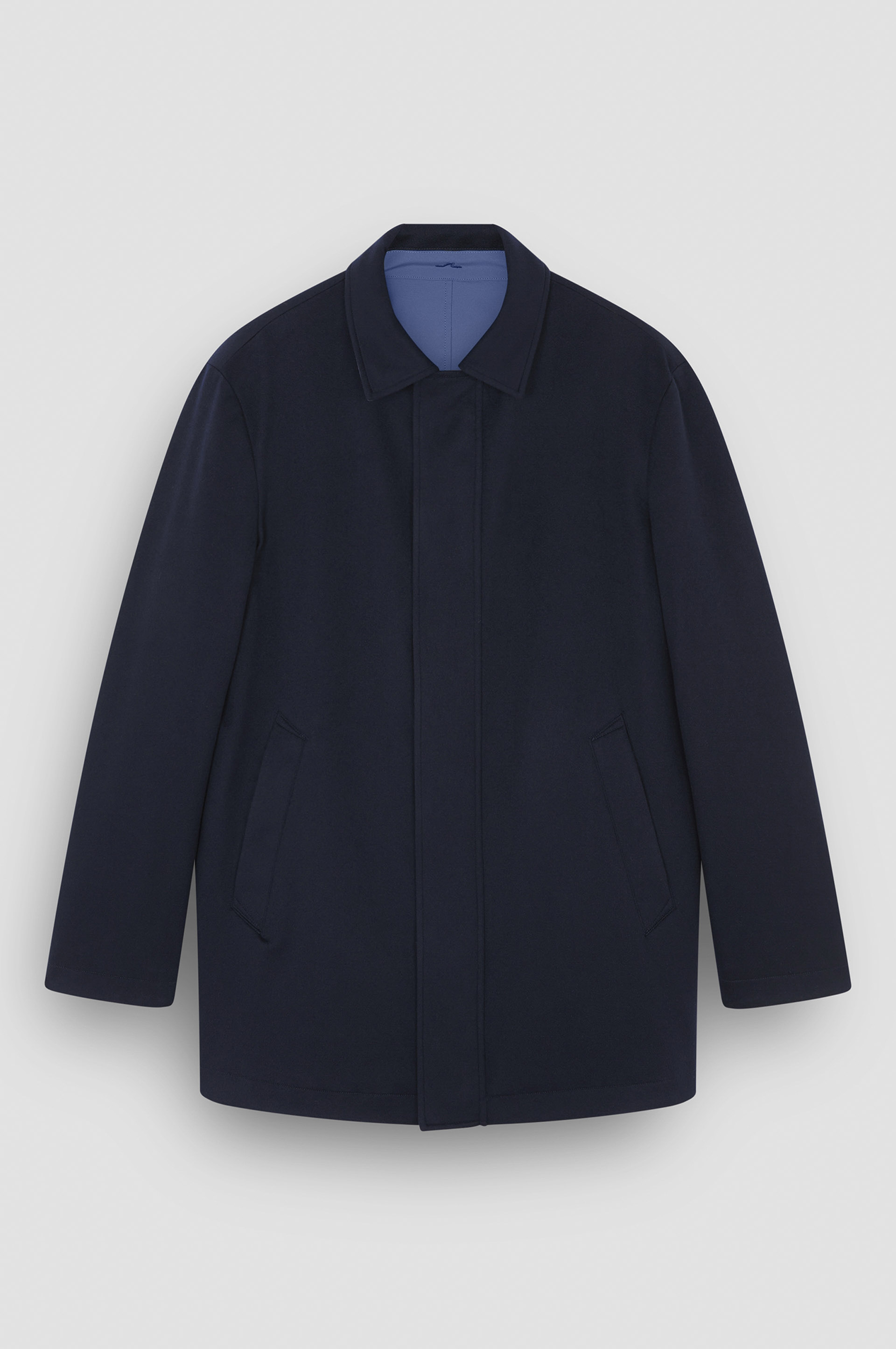 Reversible carcoat in cashmere and Typhoon® image number 10 Reversible carcoat in cashmere and Typhoon® image number 10