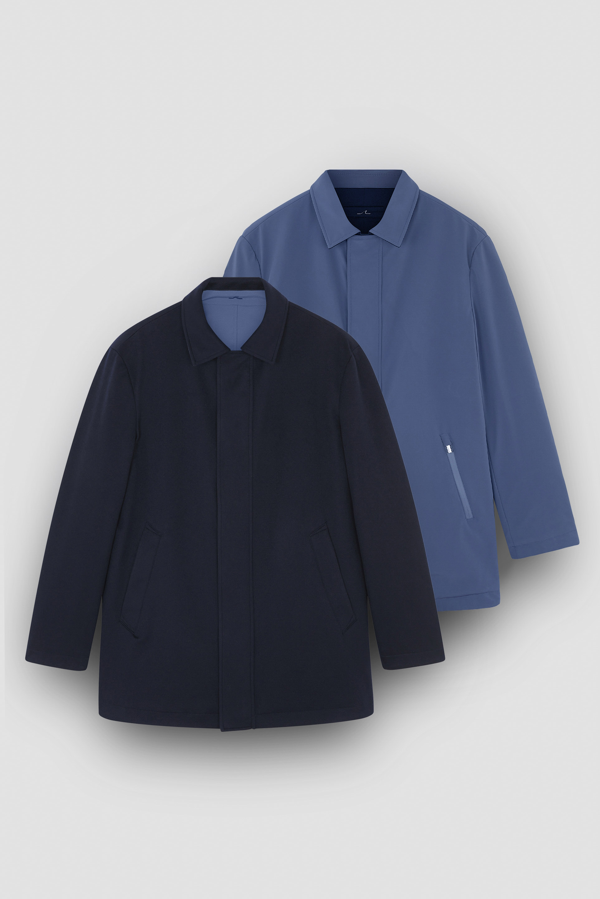 Reversible carcoat in cashmere and Typhoon® image number 1 Reversible carcoat in cashmere and Typhoon® image number 1