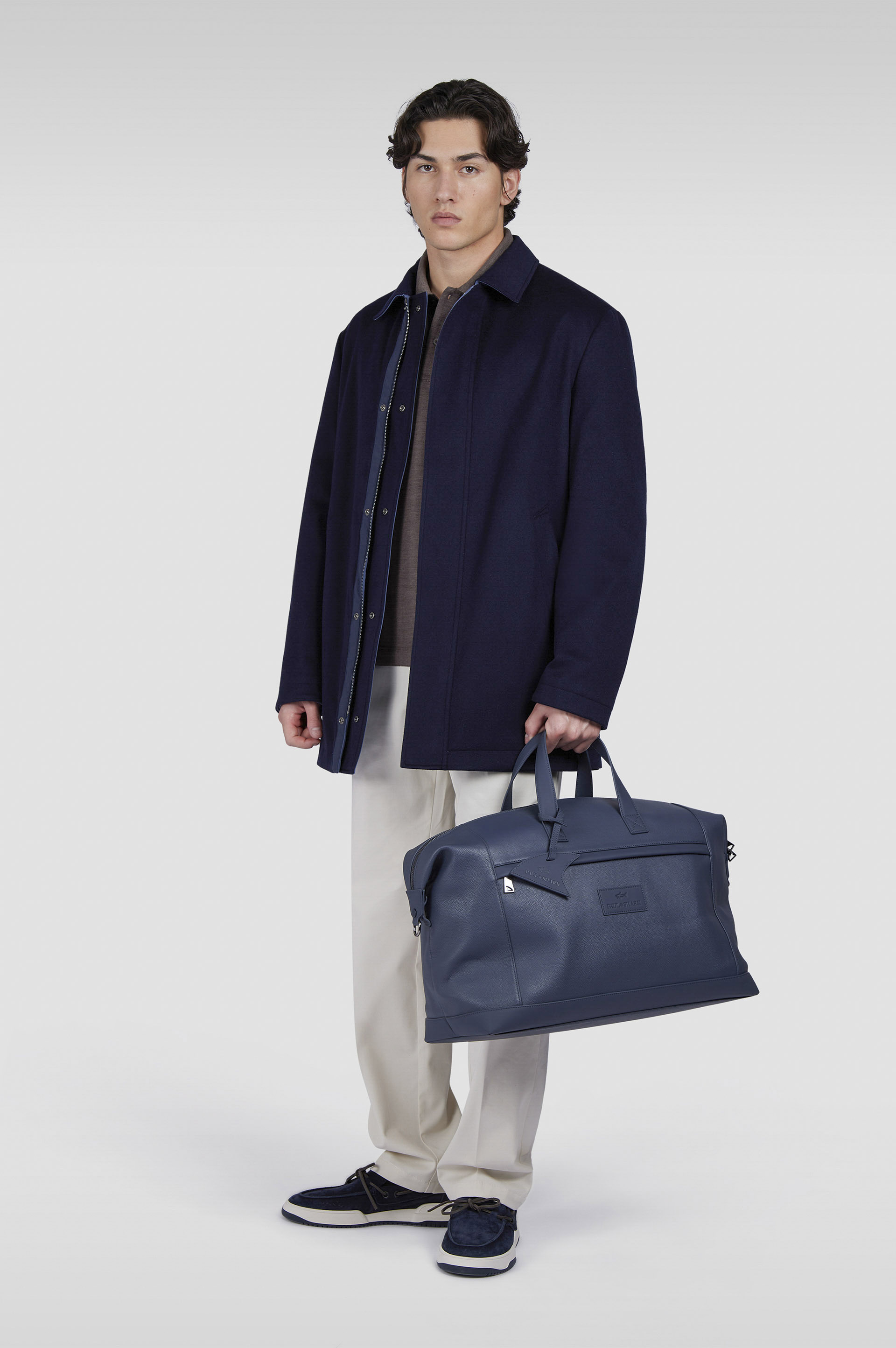Reversible carcoat in cashmere and Typhoon® image number 2 Reversible carcoat in cashmere and Typhoon® image number 2