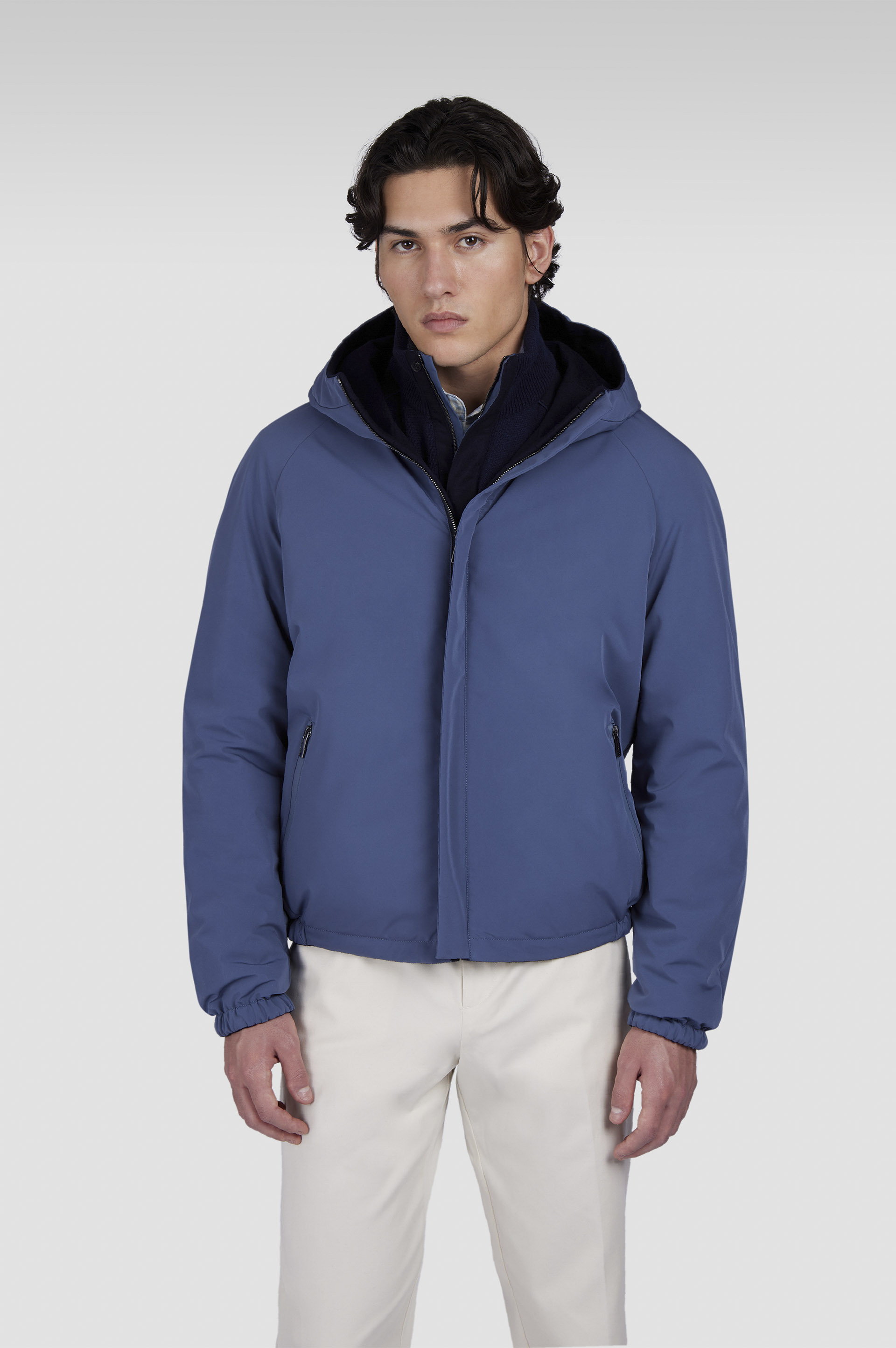 Reversible jacket in cashmere and Typhoon® image number 7 Reversible jacket in cashmere and Typhoon® image number 7