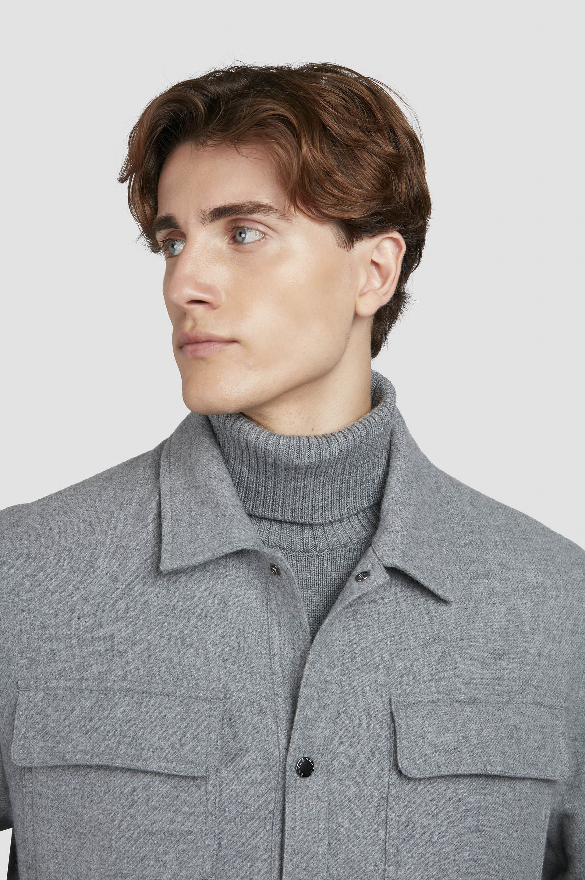 Quilted wool and cashmere shacket image number 4 Quilted wool and cashmere shacket image number 4