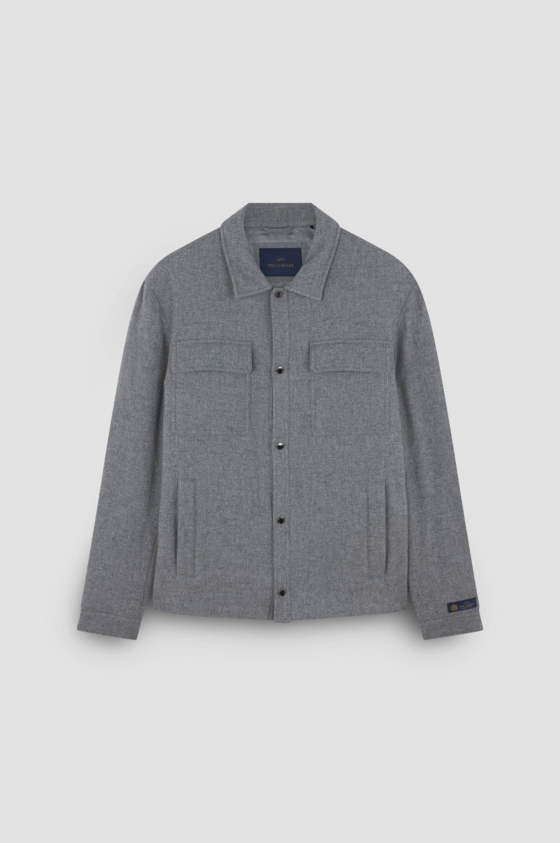 Quilted wool and cashmere shacket image number 1 Quilted wool and cashmere shacket image number 1