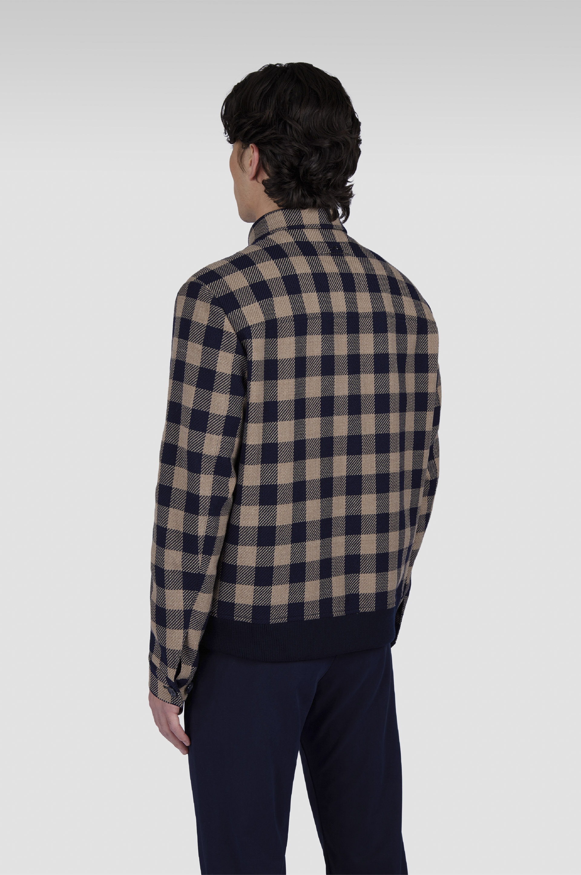 Blouson en laine à motif à carreaux image number 3