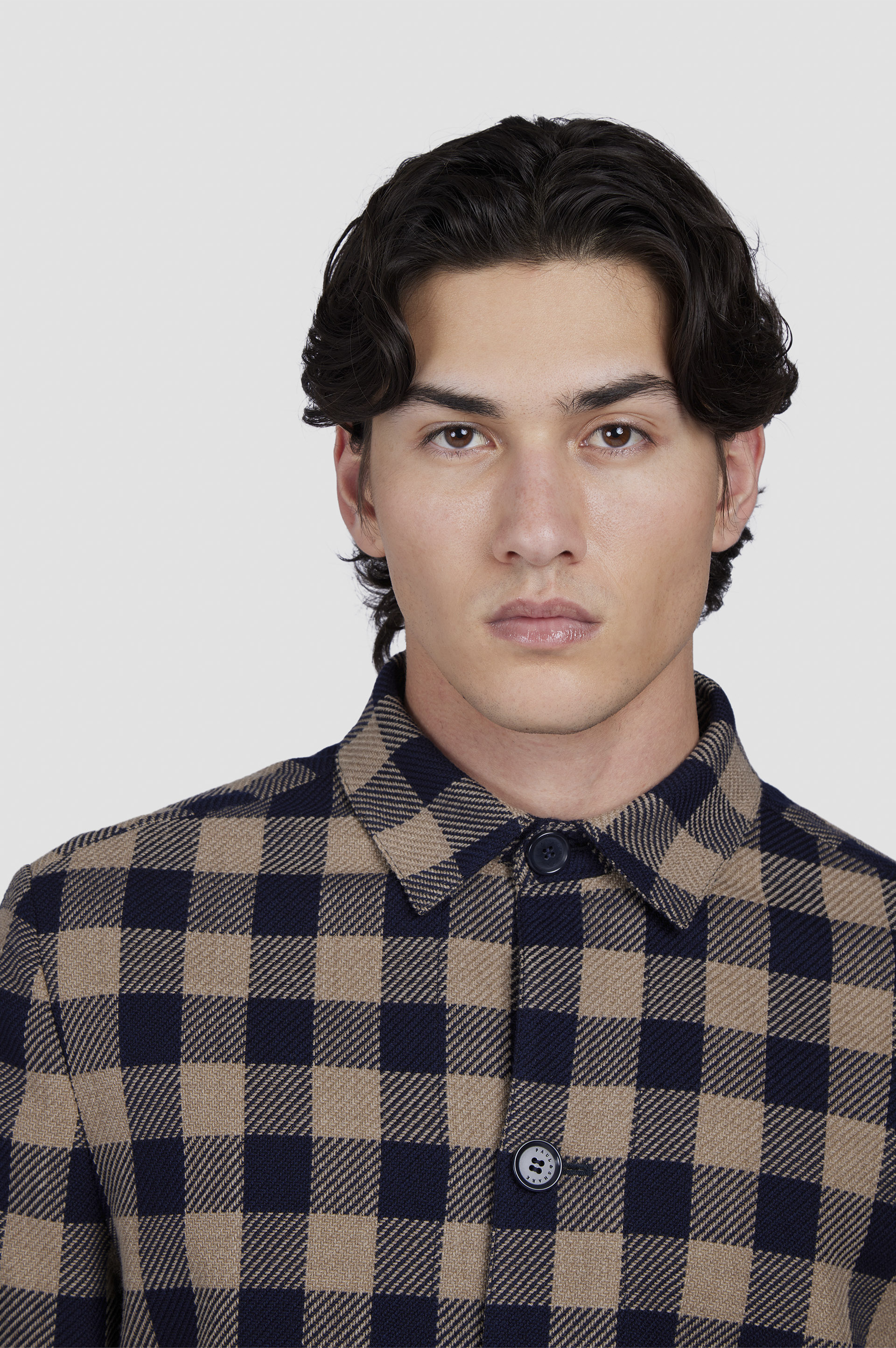 Blouson en laine à motif à carreaux image number 4