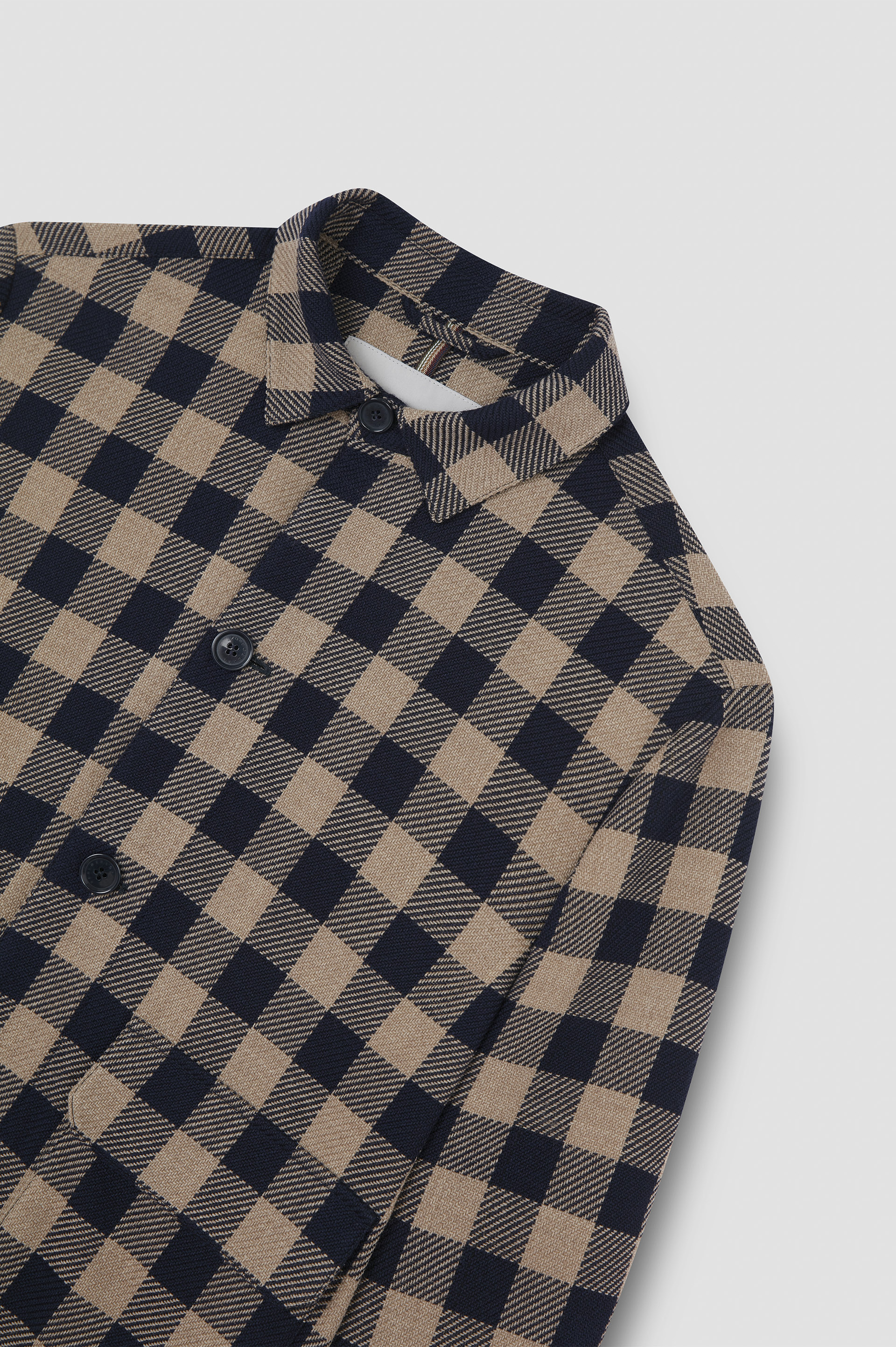 Blouson en laine à motif à carreaux image number 5