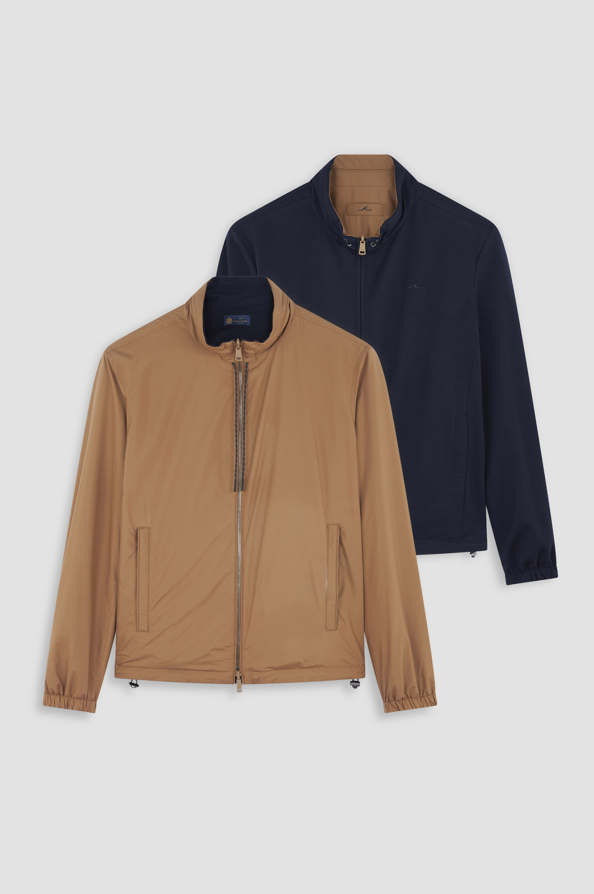 Reversible blouson in wool, silk, and microfiber image number 1 Reversible blouson in wool, silk, and microfiber image number 1