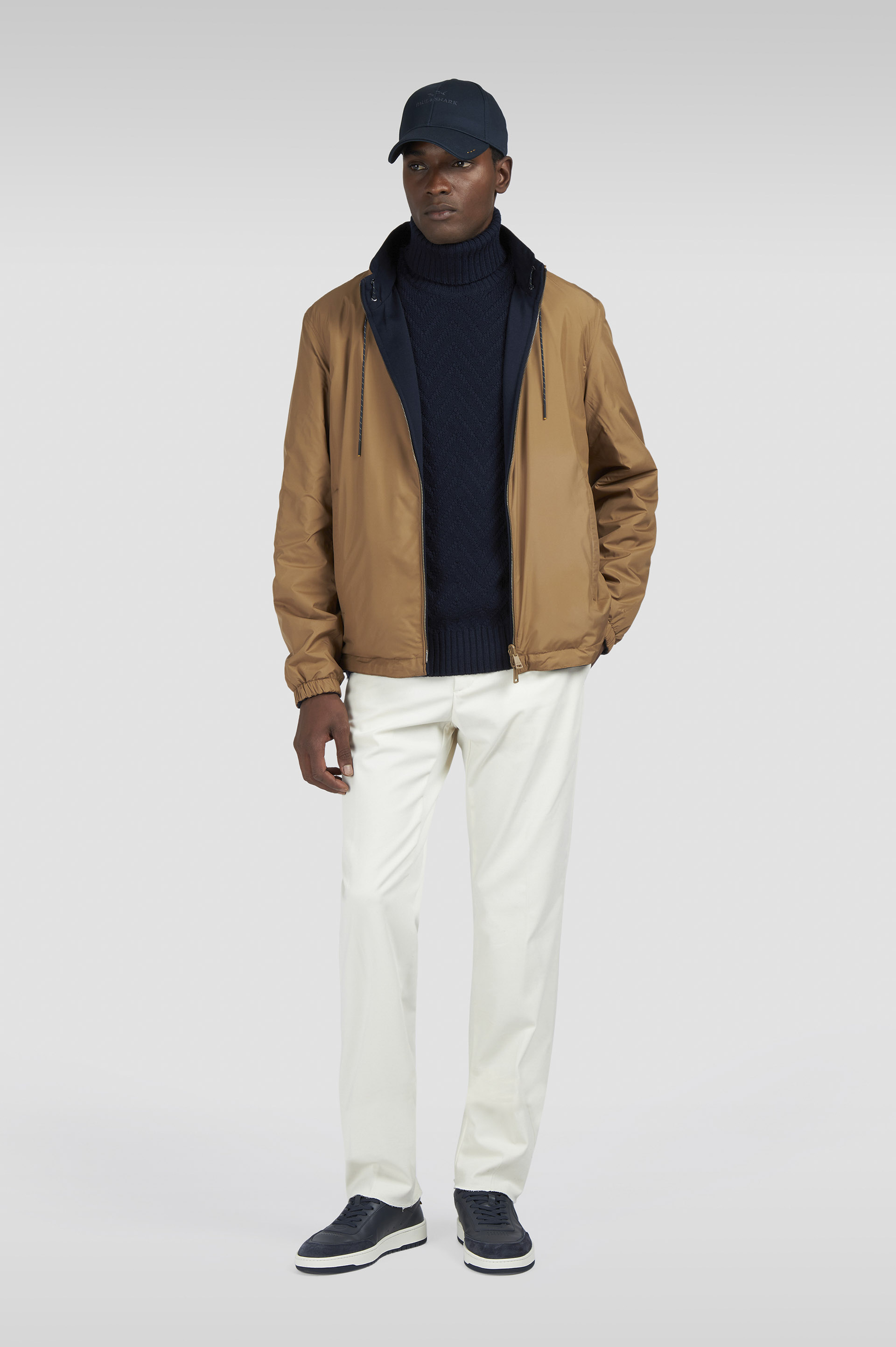 Reversible blouson in wool, silk, and microfiber image number 2 Reversible blouson in wool, silk, and microfiber image number 2