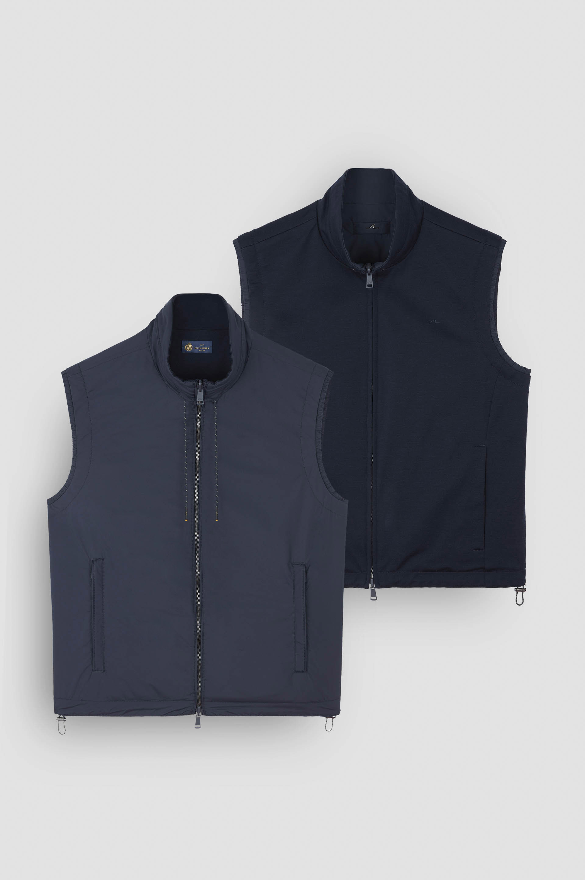 Gilet réversible en laine, soie et microfibre image number 1