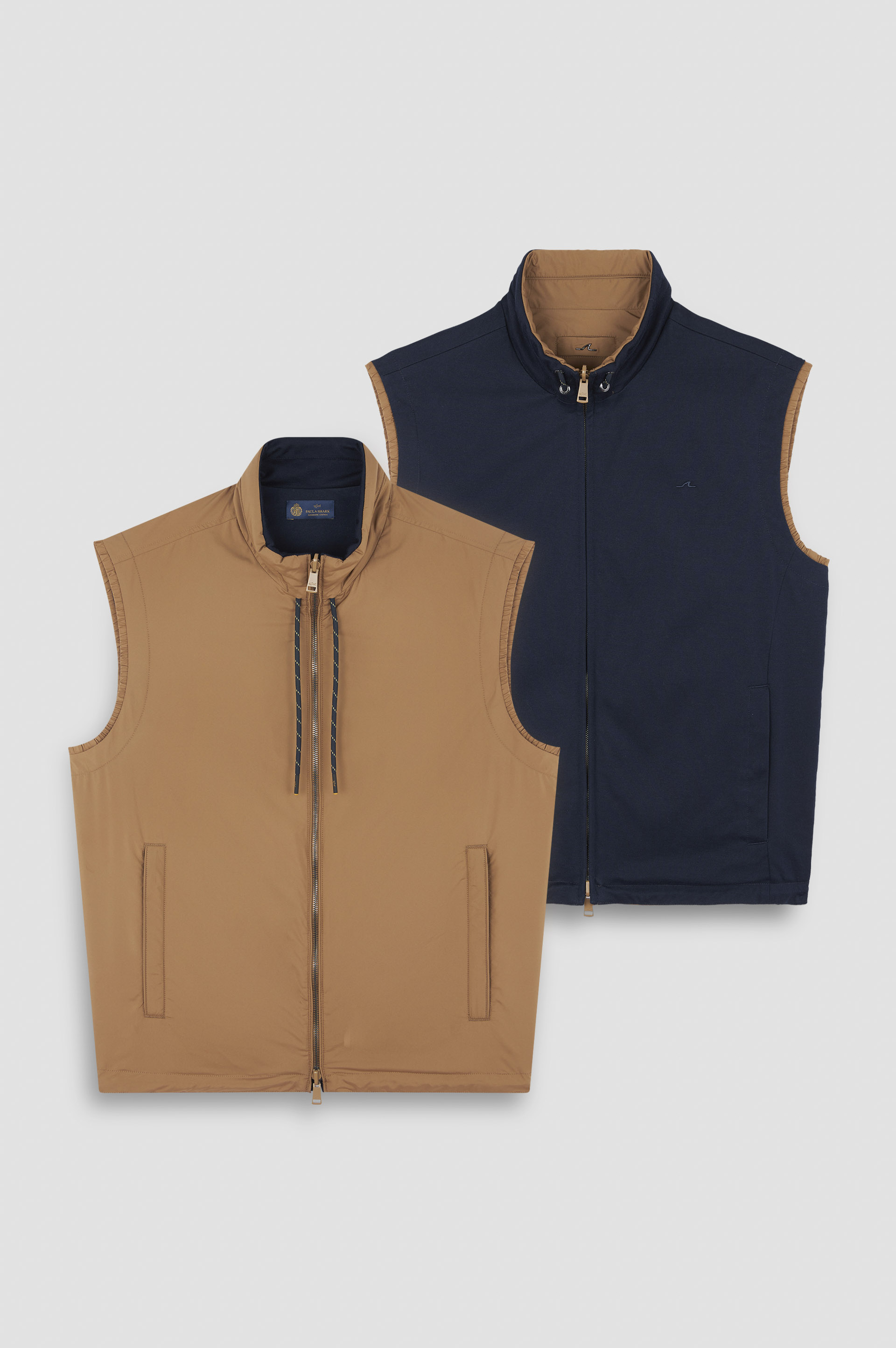 Reversible gilet in wool, silk, and microfiber image number 1 Reversible gilet in wool, silk, and microfiber image number 1