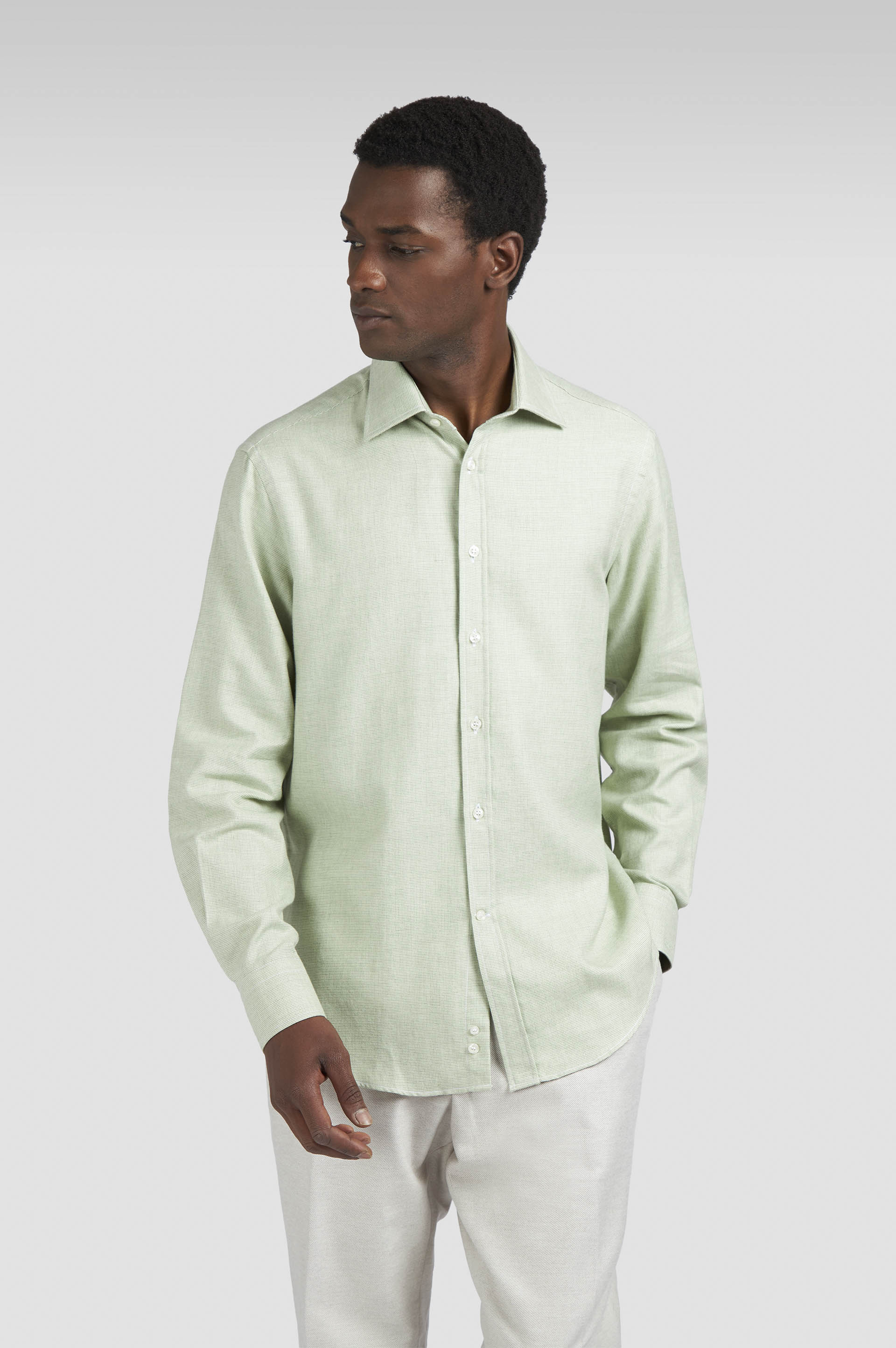 Camisa de cachemir y algod&oacute;n image number 0