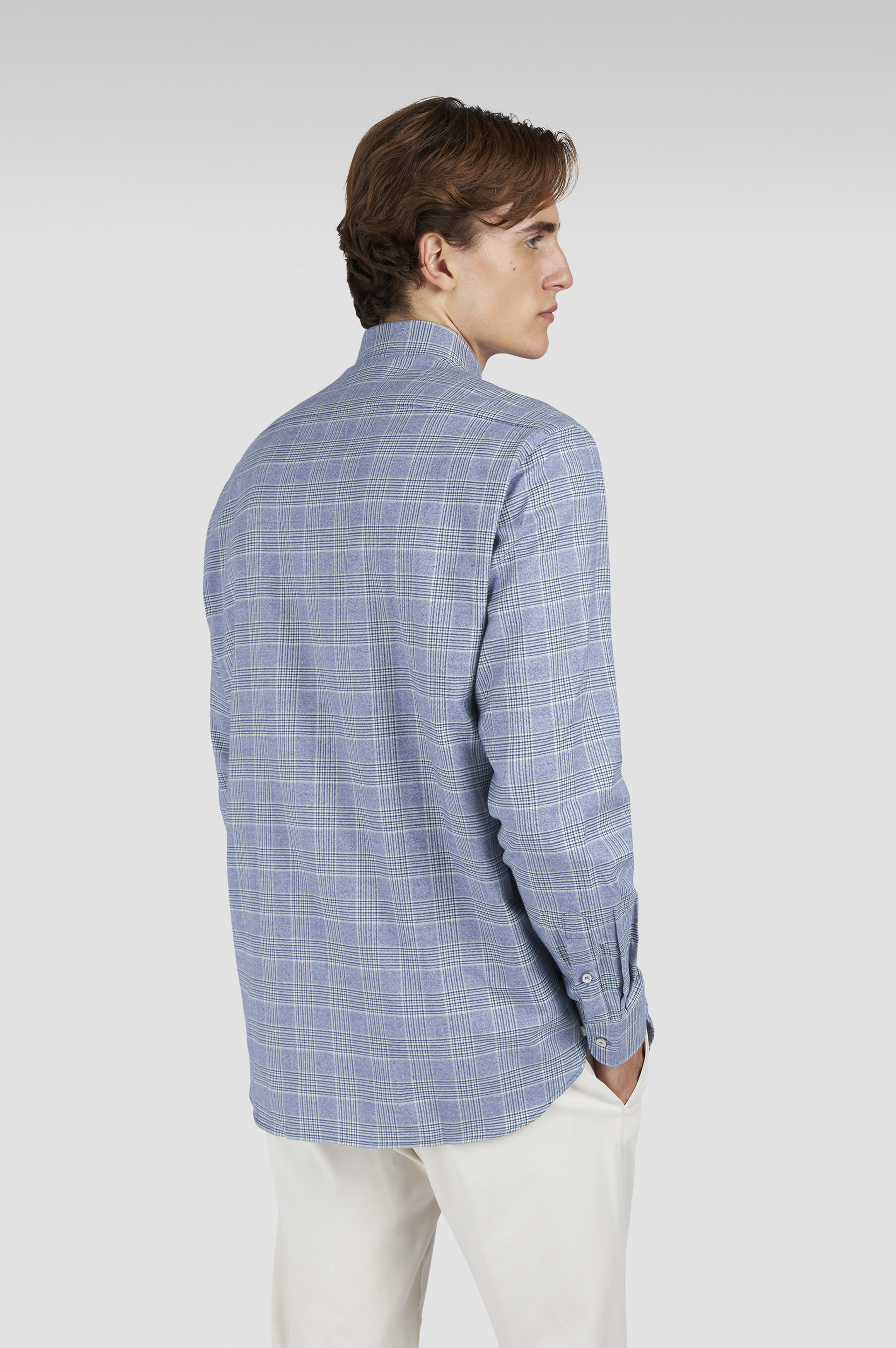 X-Soft cotton shirt with checkered pattern image number 3