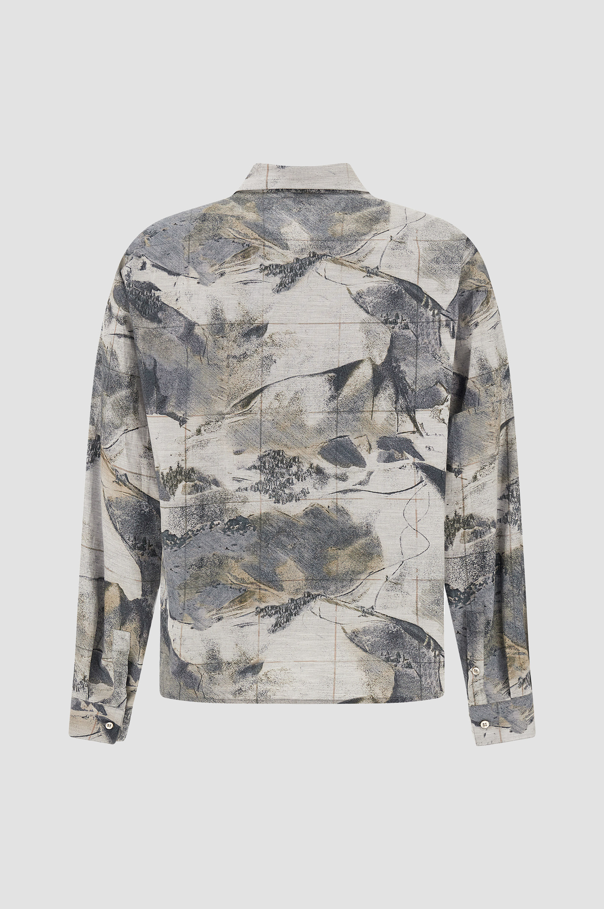 Overshirt in flanella con stampa image number 2