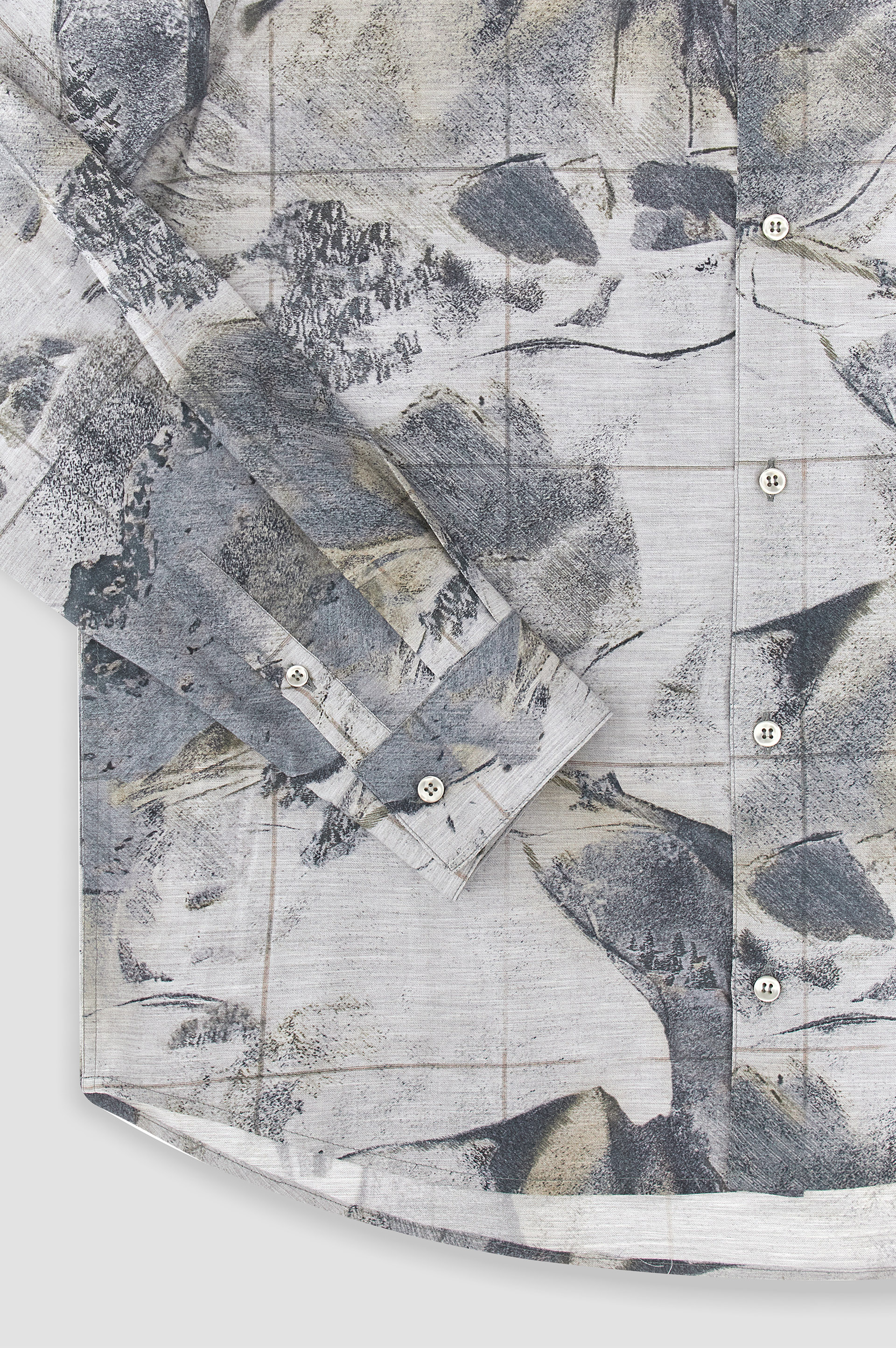 Overshirt in flanella con stampa image number 1