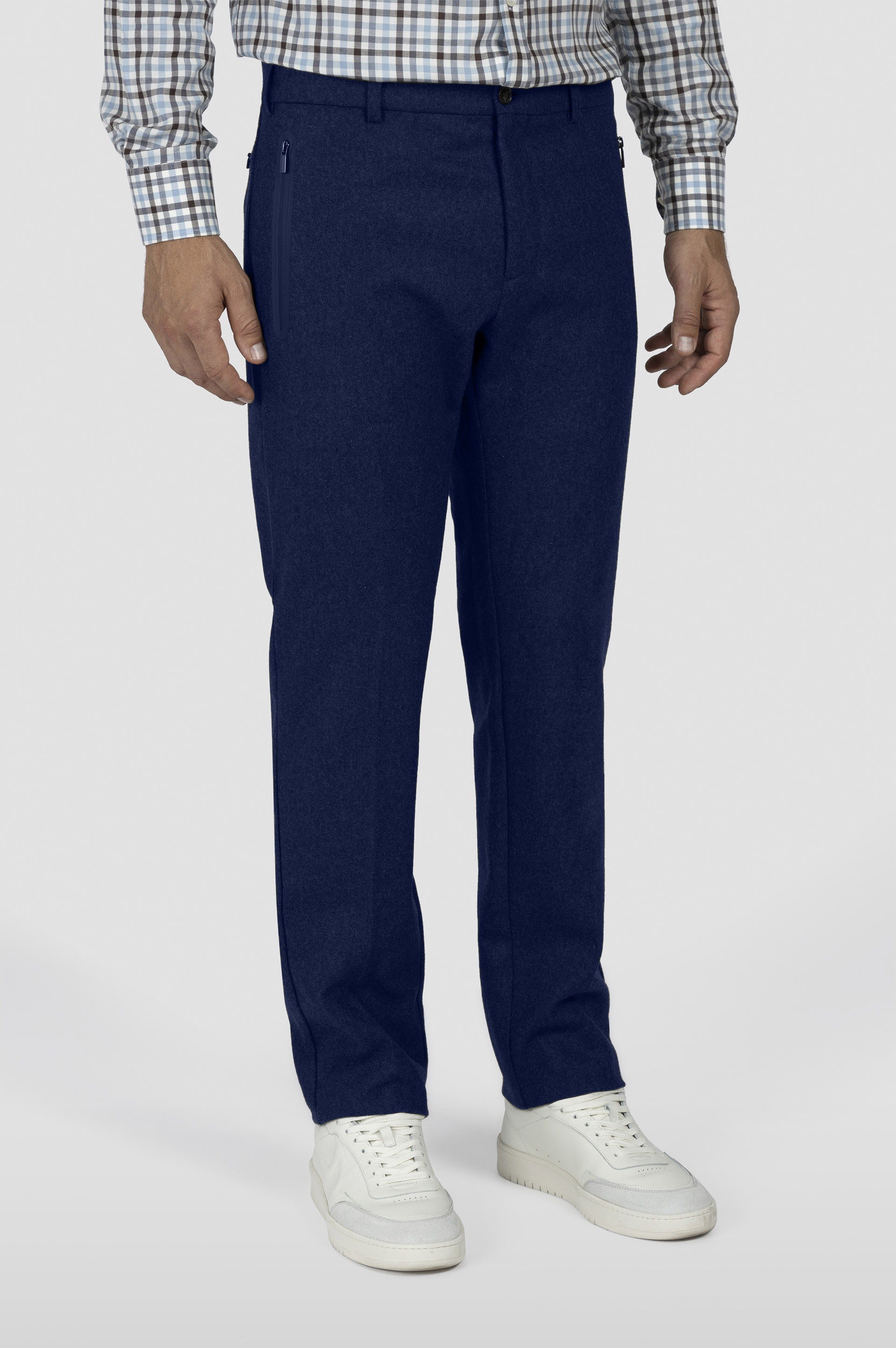 Blended wool chino trousers image number 0