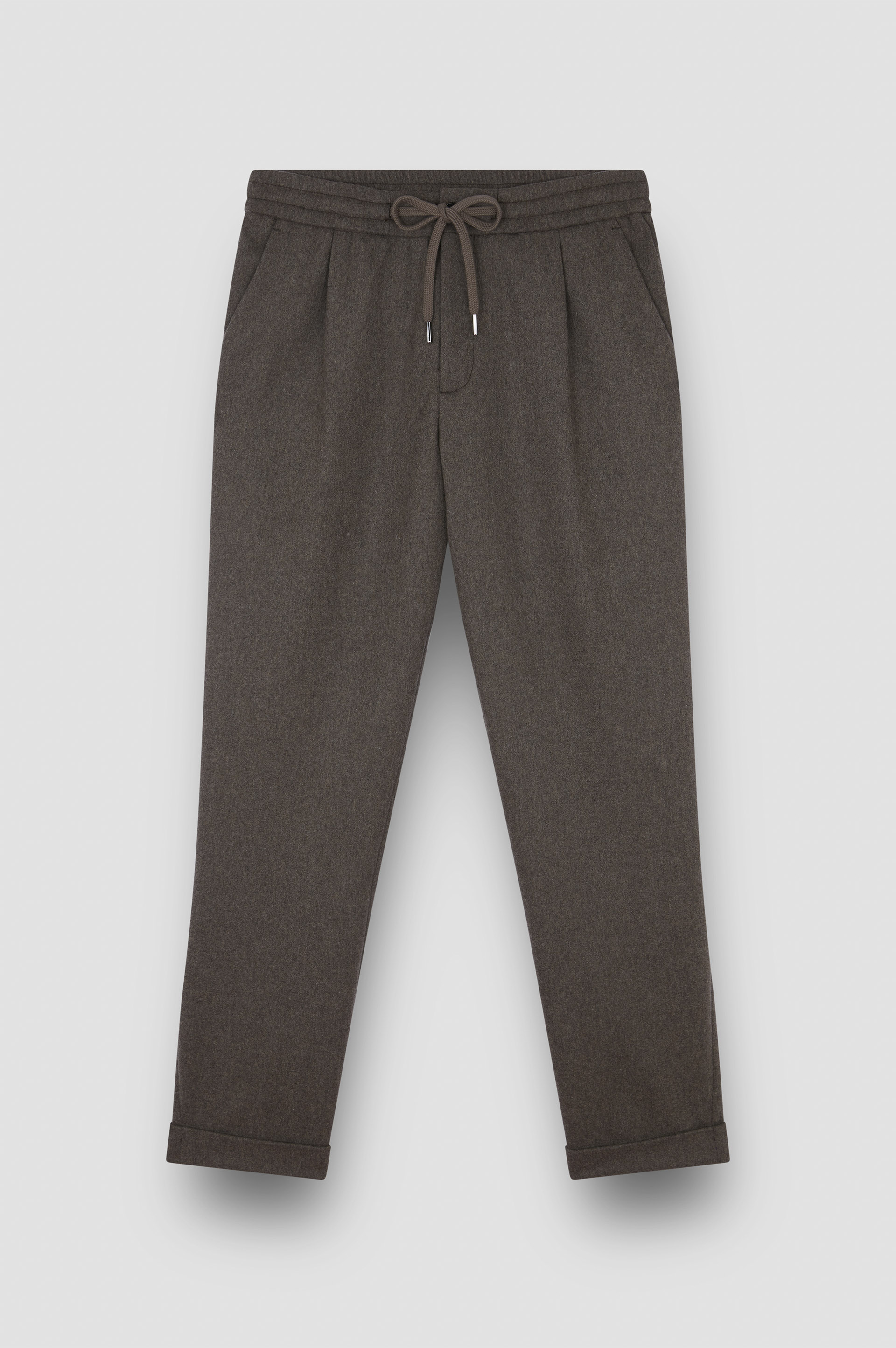 Wool blend trousers with pleats image number 1