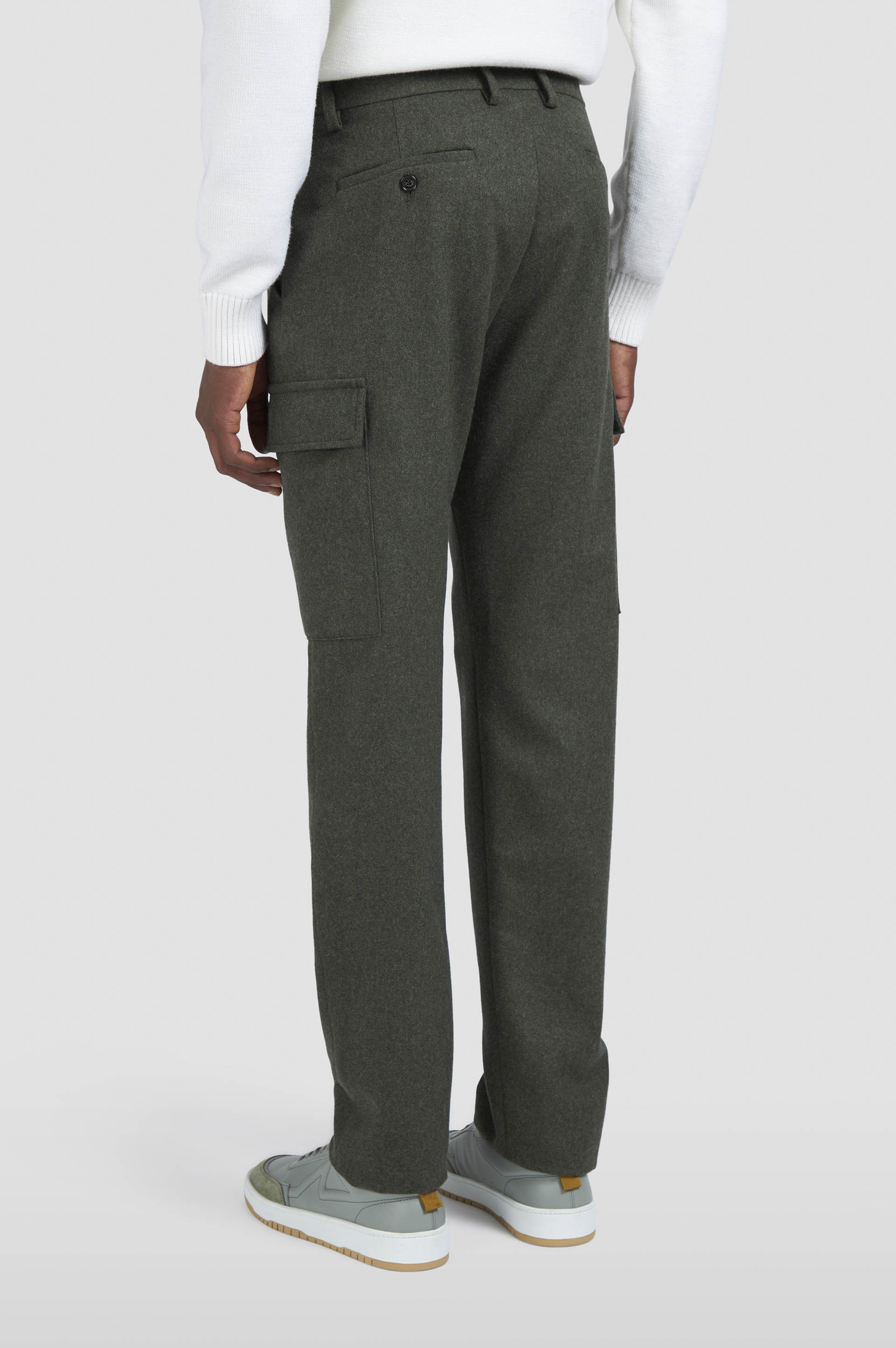 Blended wool cargo trousers image number 3