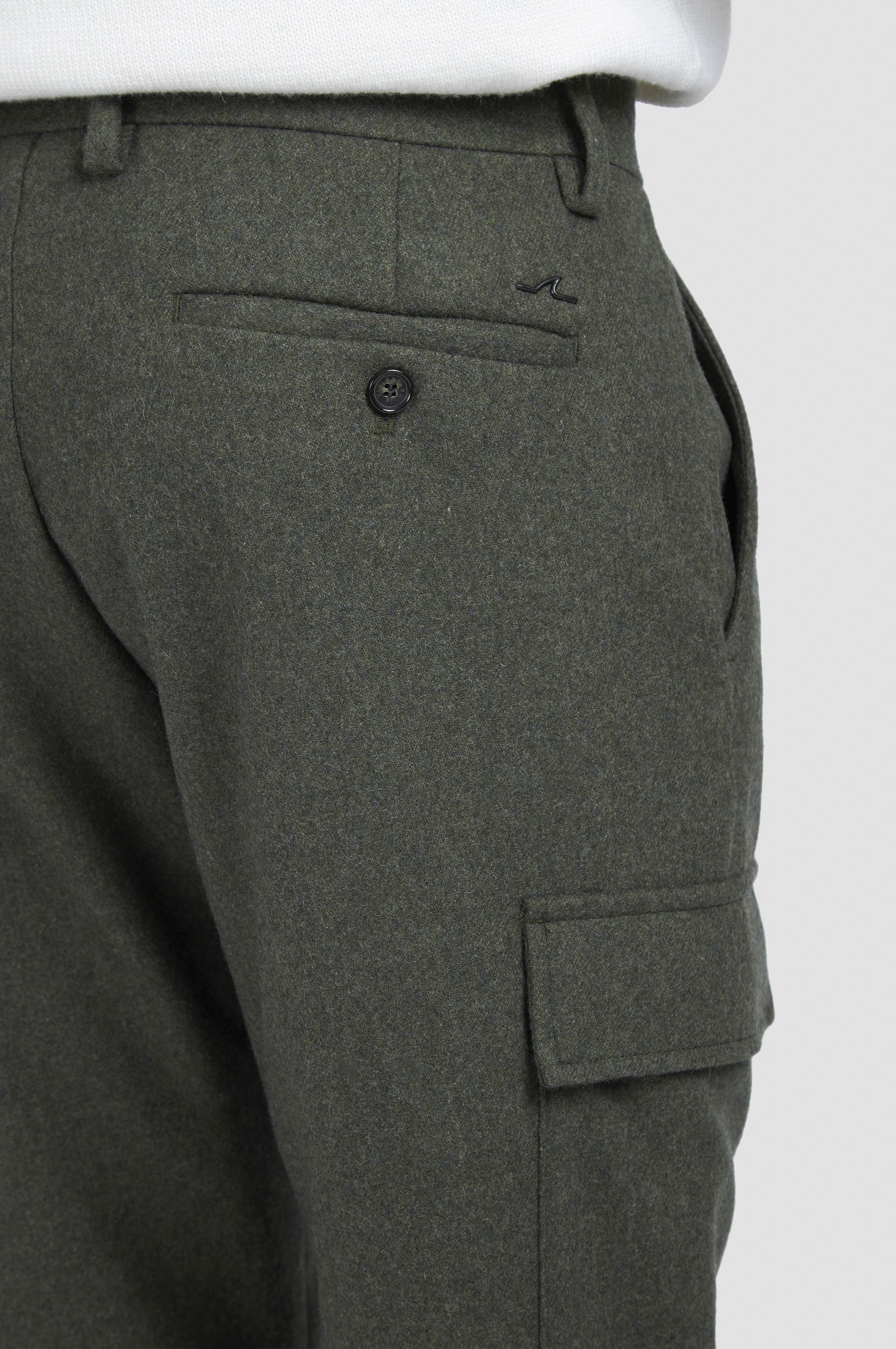 Blended wool cargo trousers image number 4