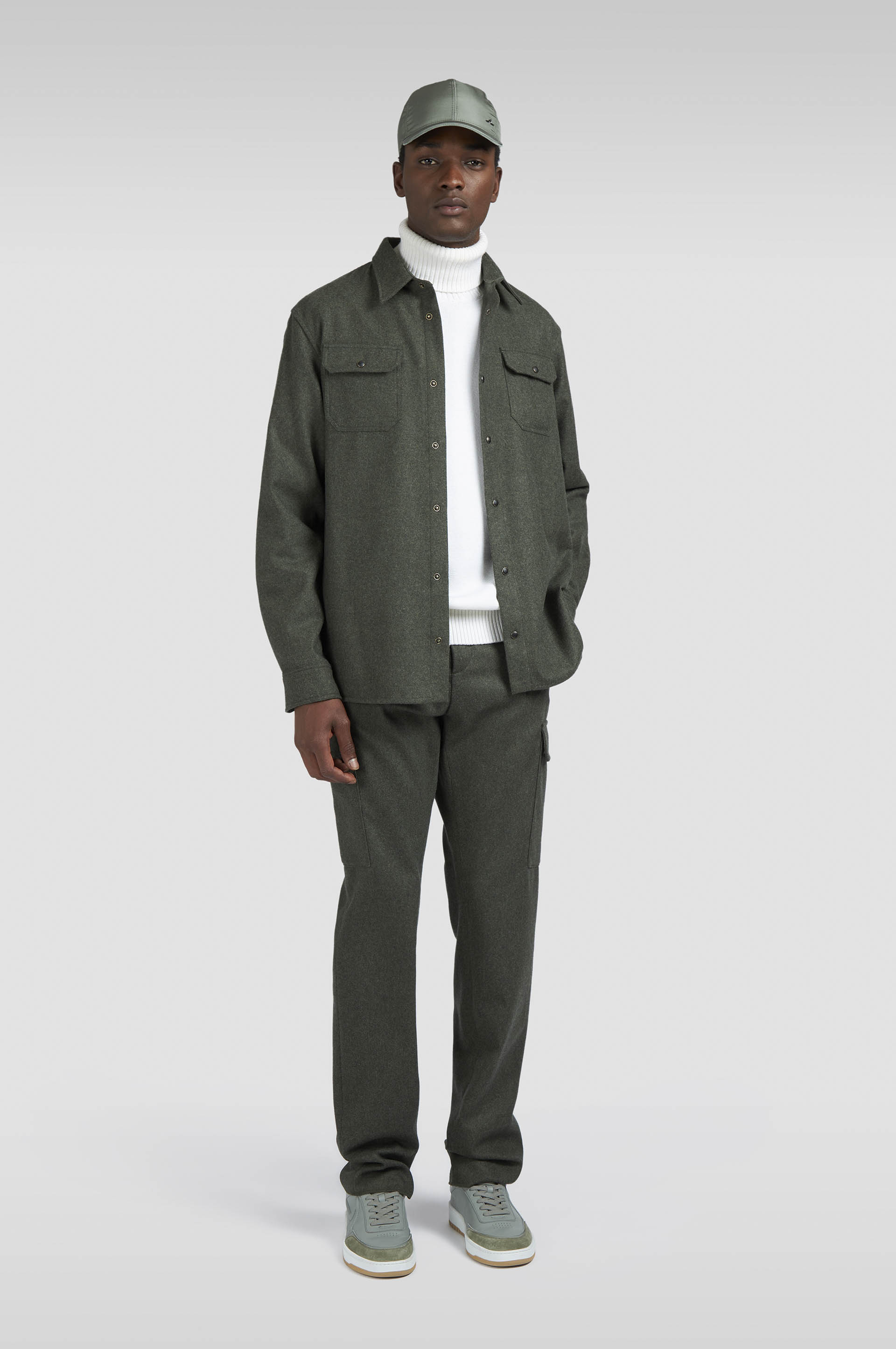 Blended wool cargo trousers image number 2