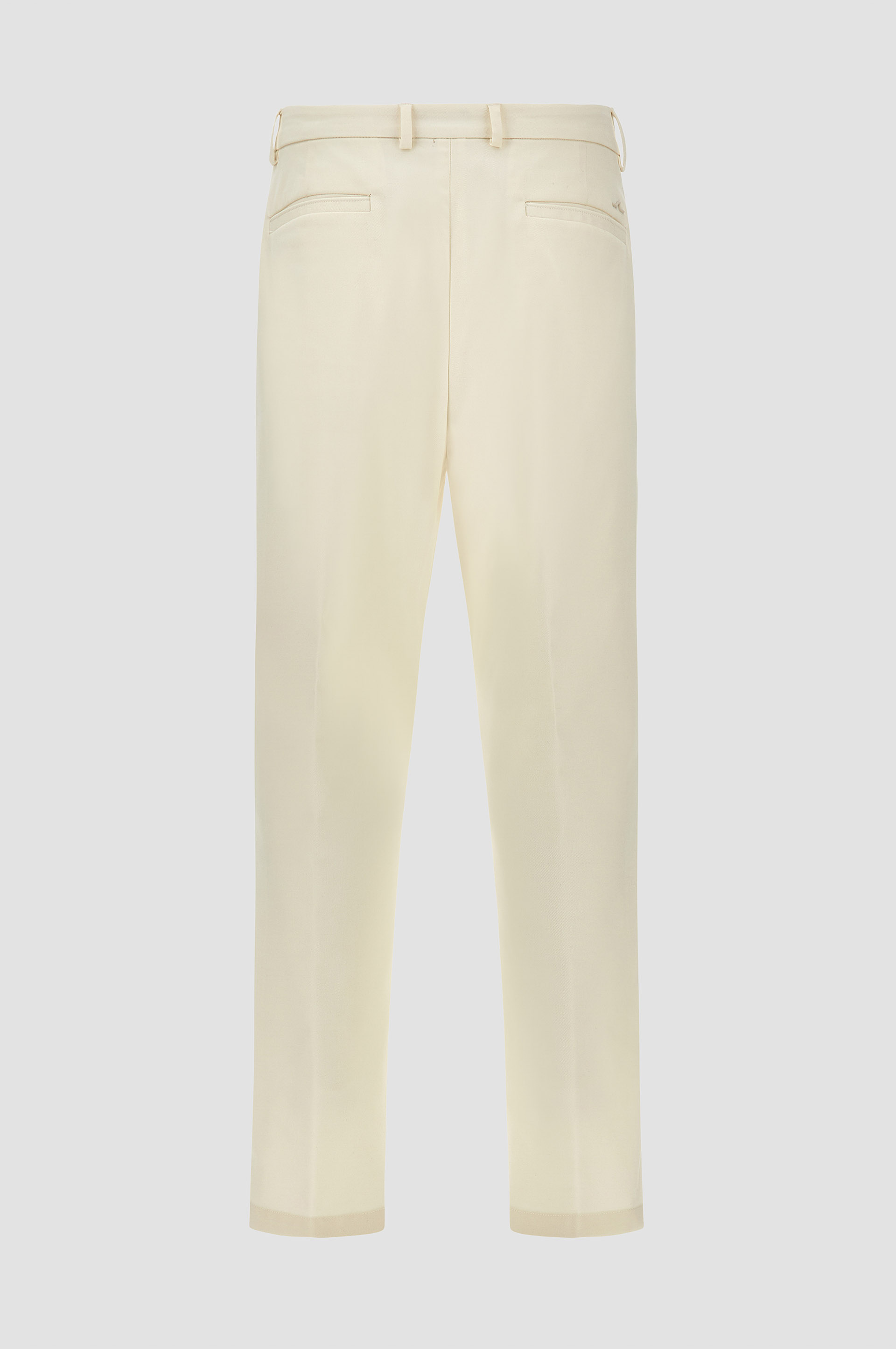 Wool and cotton trousers with double pleats image number 2